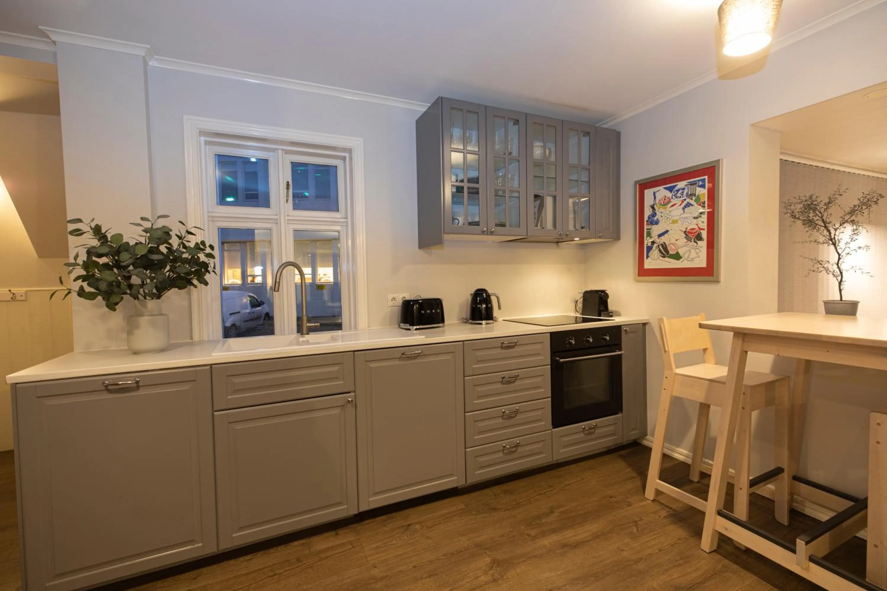 Kitchen or kitchenette in Day Dream Soleyjargata Rooms & Apartments