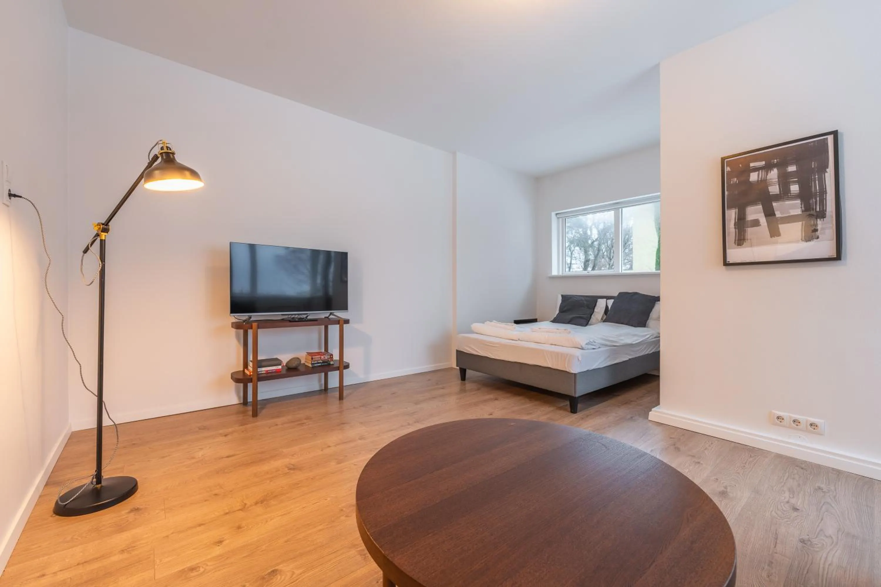 Communal lounge/ TV room, Bed in Day Dream Soleyjargata Rooms & Apartments