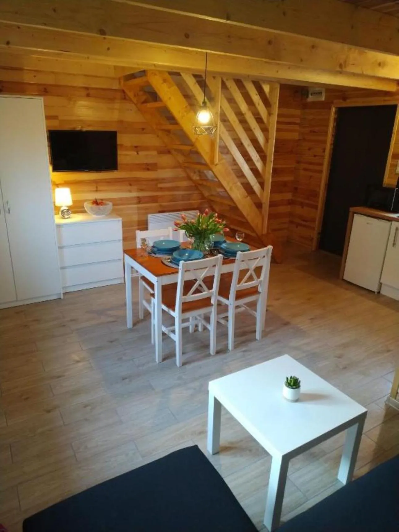 Kitchen or kitchenette in Domki Arkadia Mielno