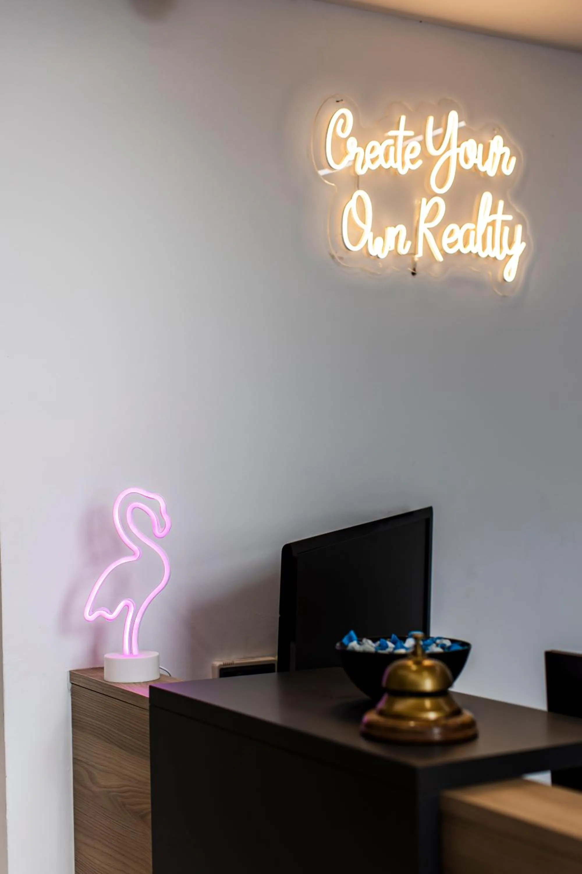 Text overlay in Flamingo Hotel Malta