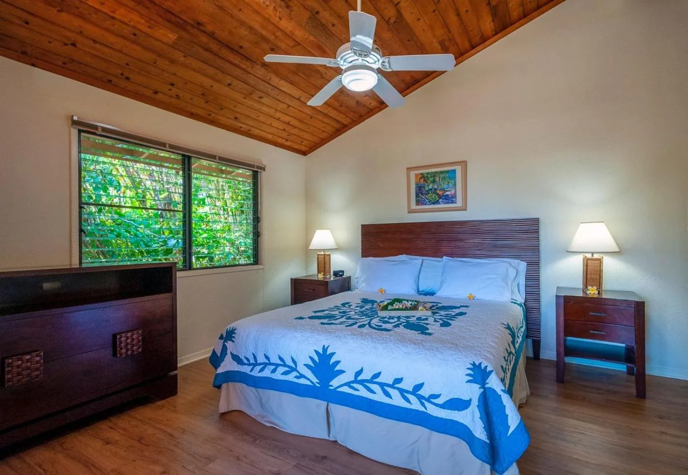 Bed in Poipu Plantation Vacation Rentals