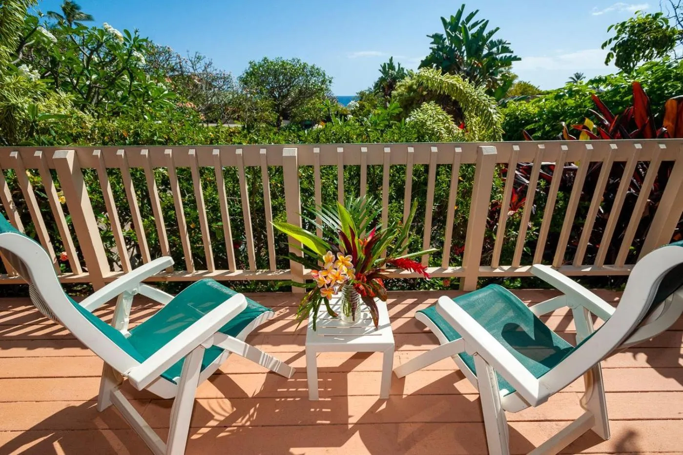 Patio in Poipu Plantation Vacation Rentals