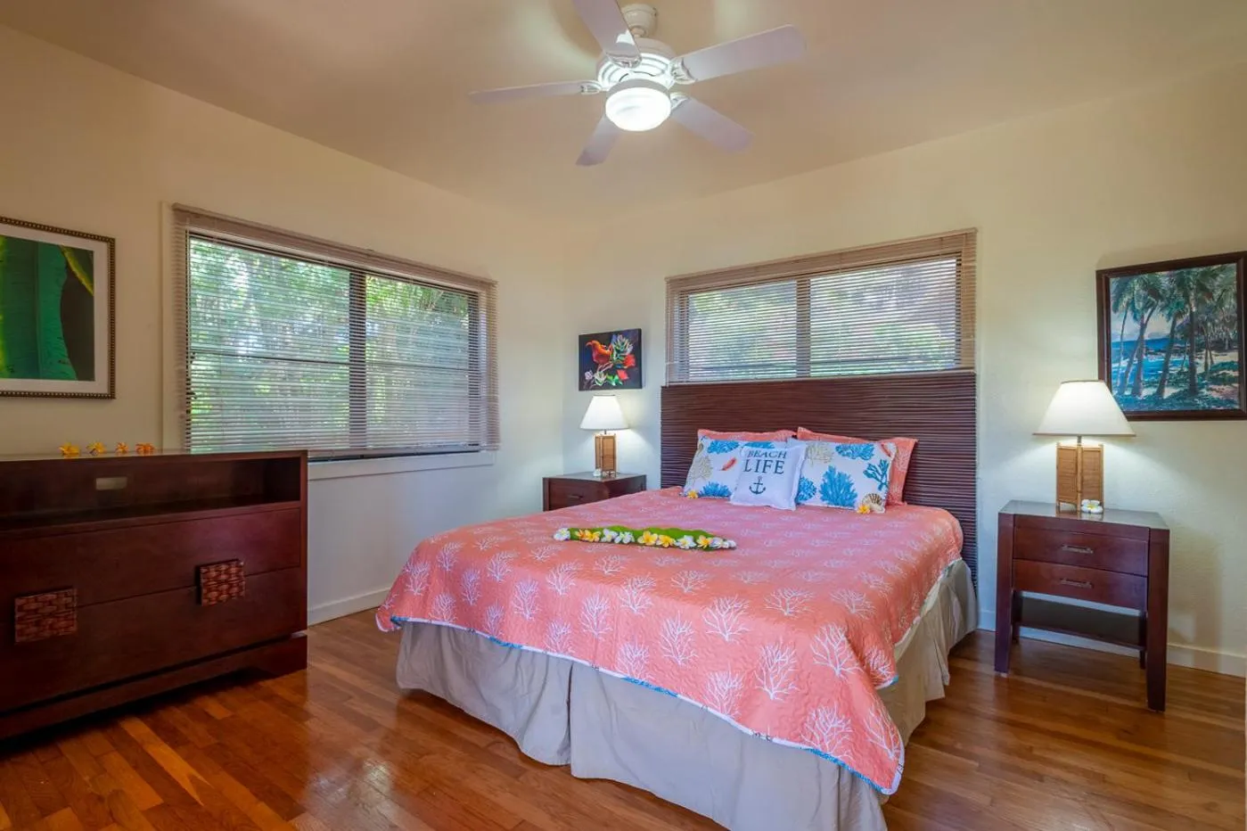 Bed in Poipu Plantation Vacation Rentals