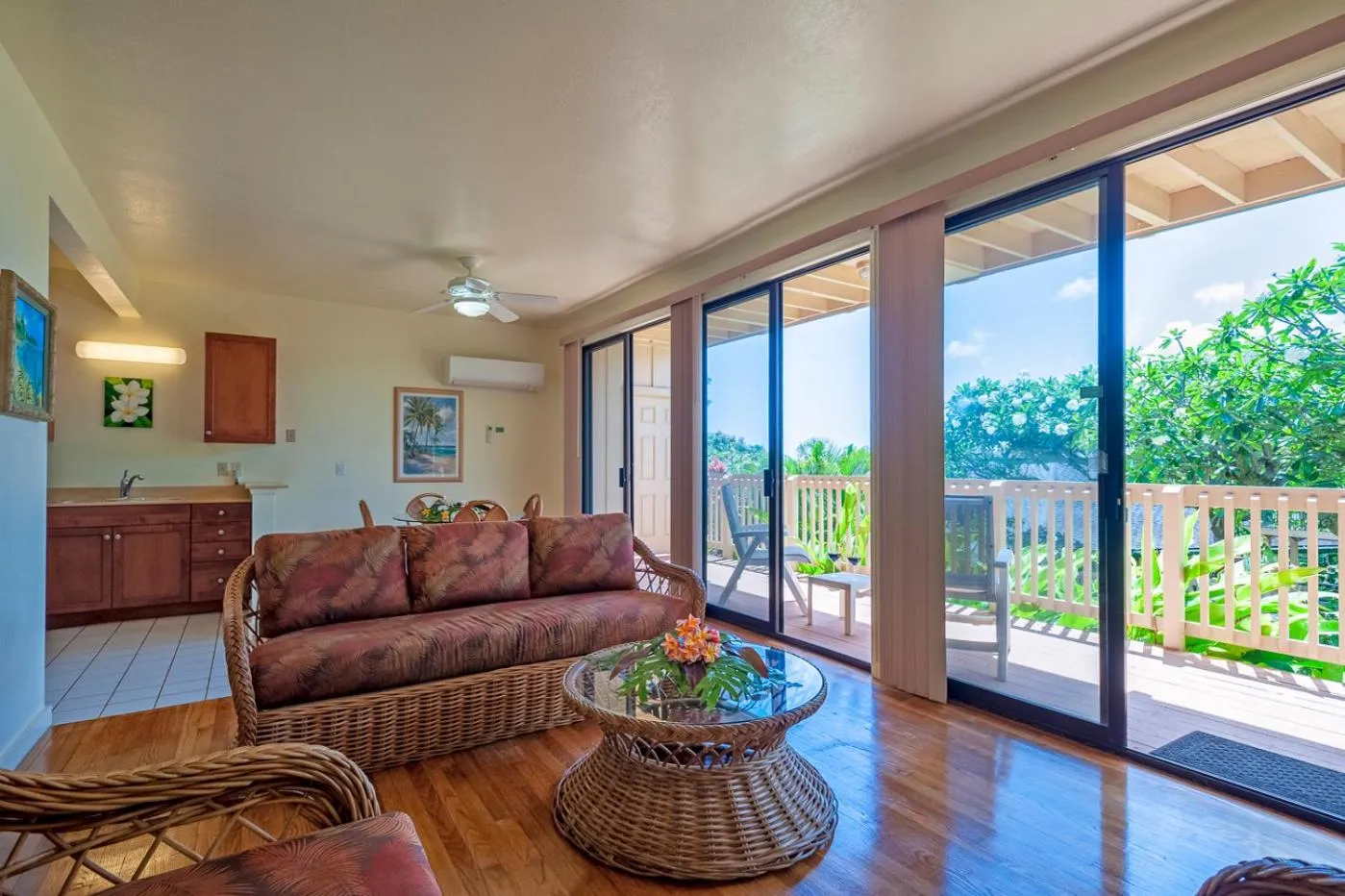Patio in Poipu Plantation Vacation Rentals
