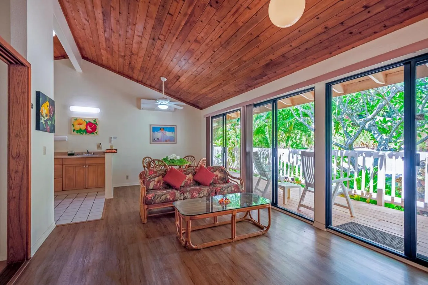 Patio in Poipu Plantation Vacation Rentals