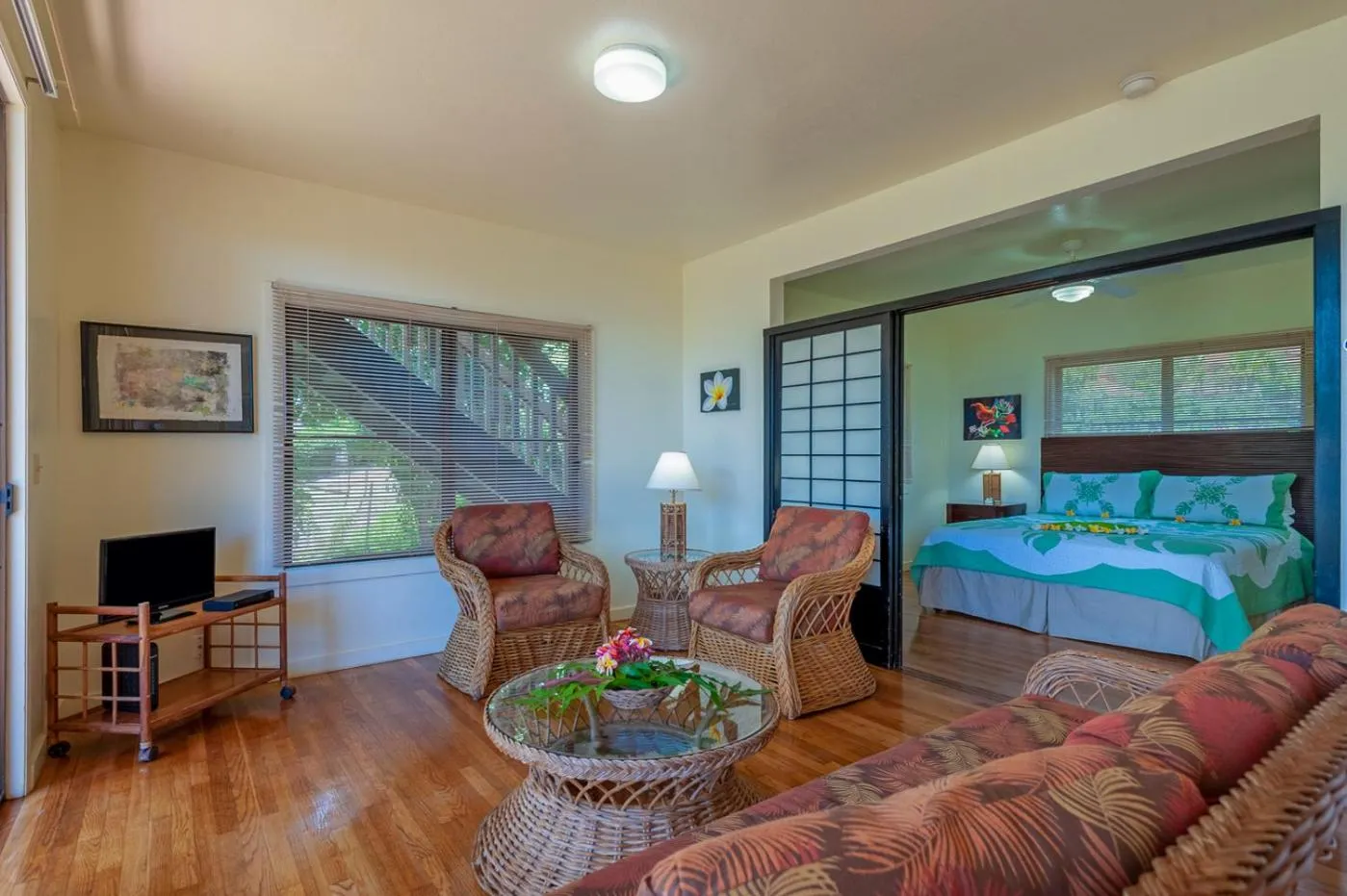 Bed in Poipu Plantation Vacation Rentals