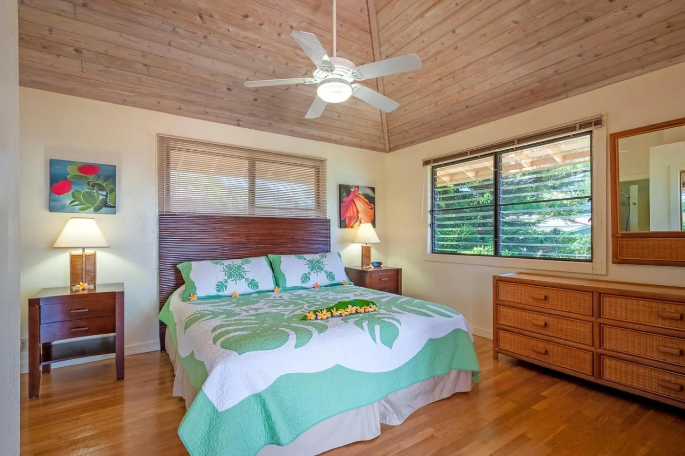 Bed in Poipu Plantation Vacation Rentals
