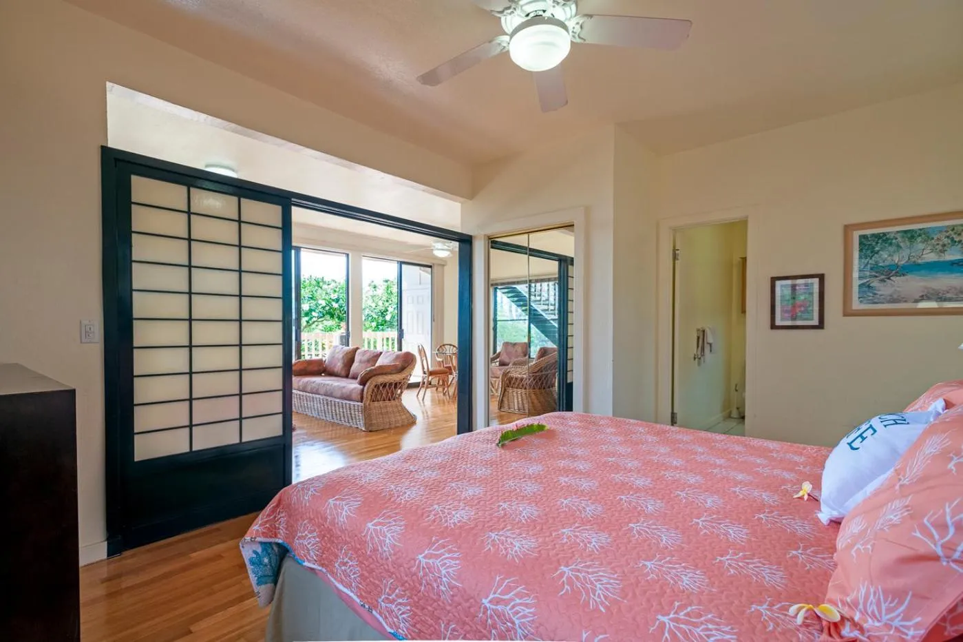 Bed in Poipu Plantation Vacation Rentals