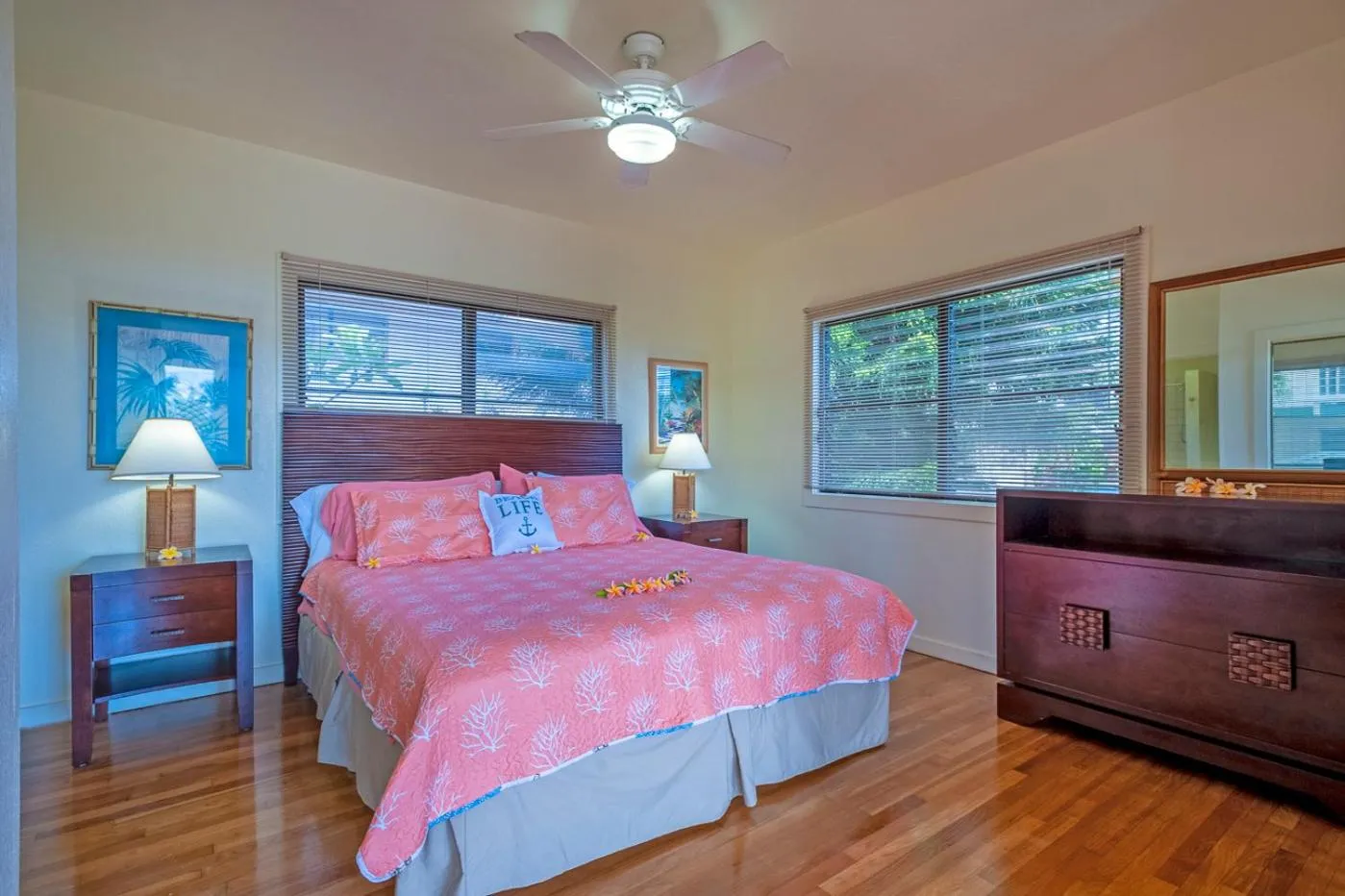 Bed in Poipu Plantation Vacation Rentals
