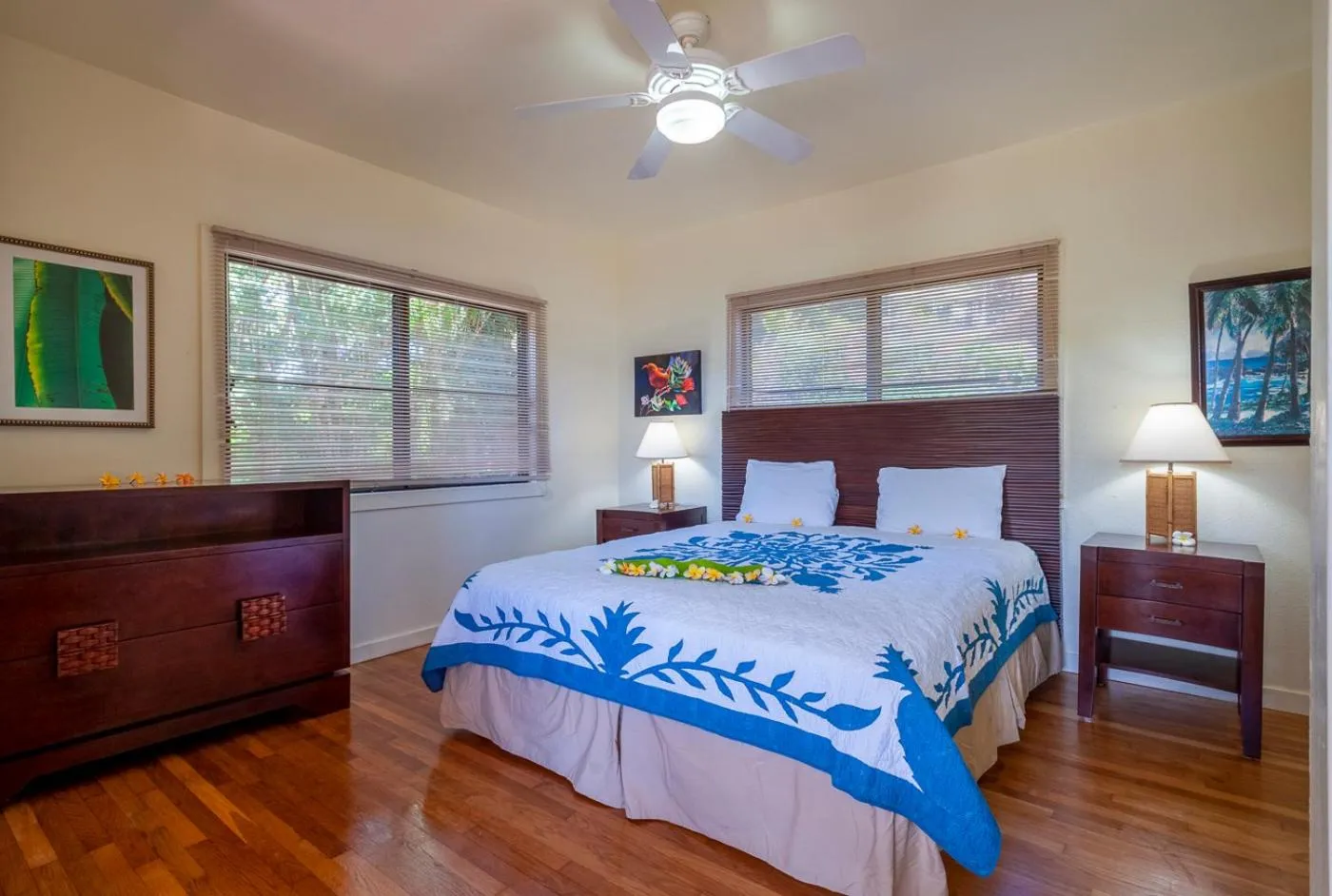 Bed in Poipu Plantation Vacation Rentals