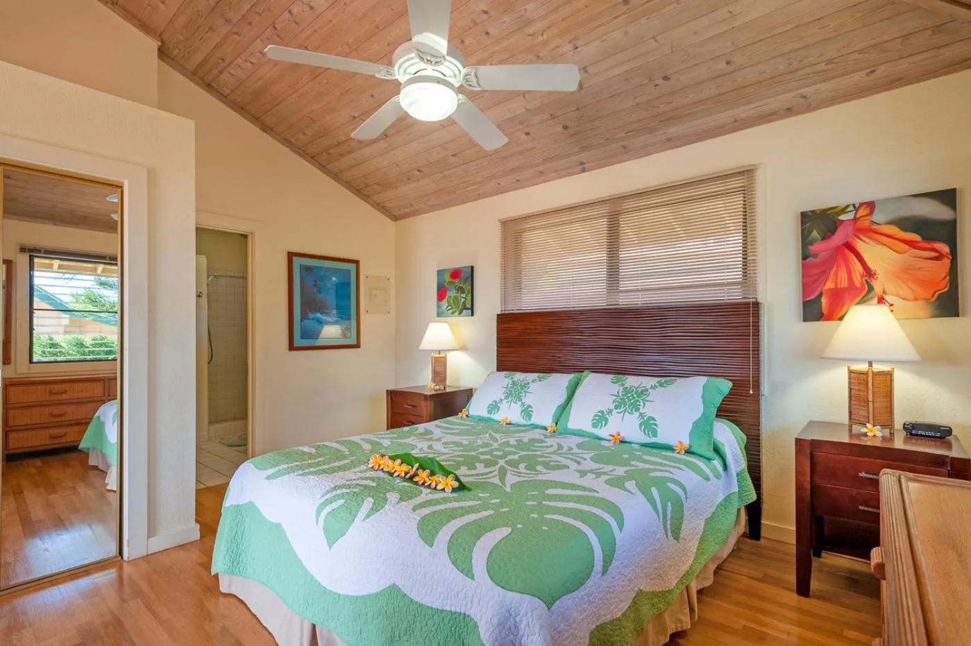 Bed in Poipu Plantation Vacation Rentals
