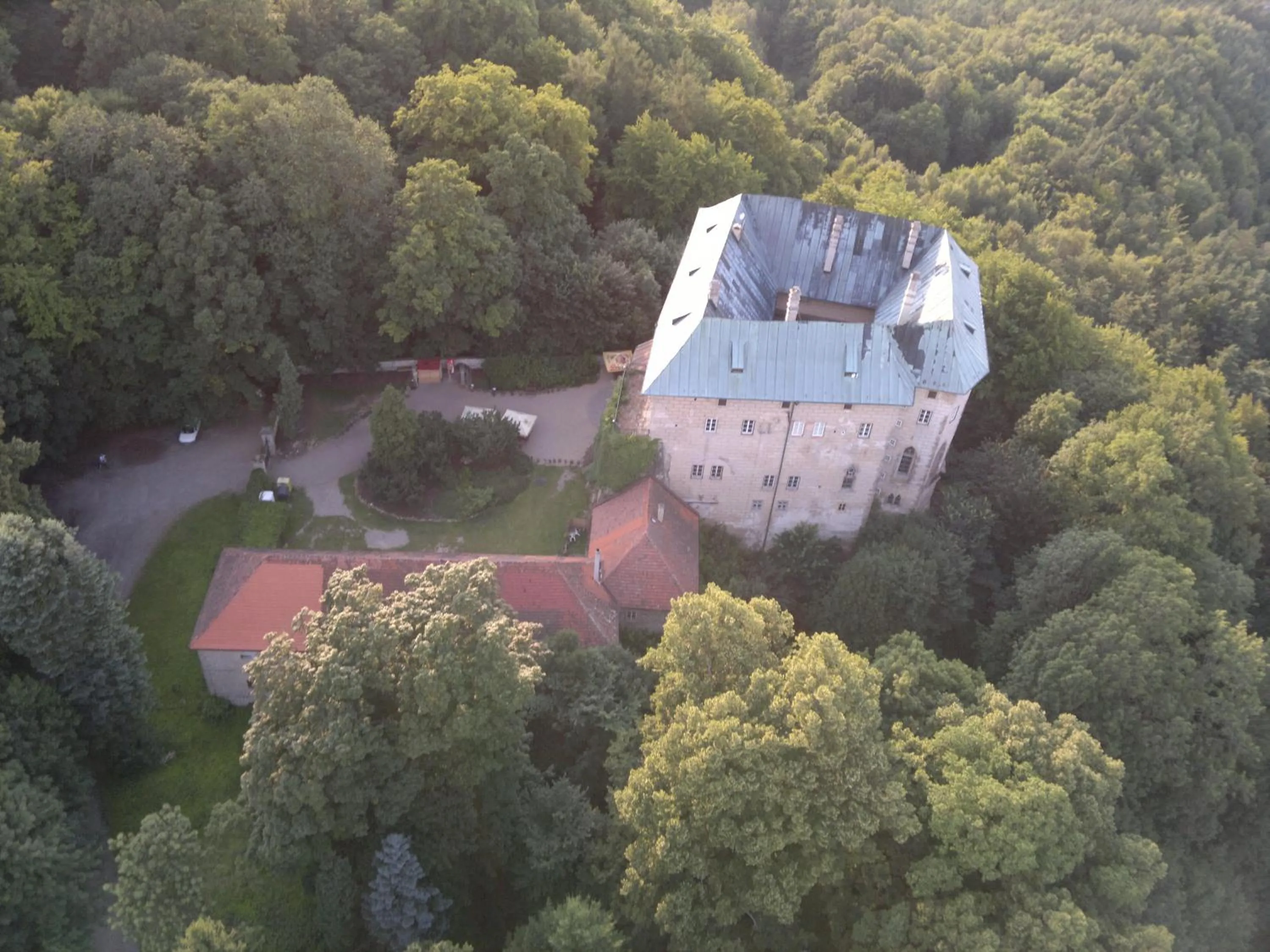 Bird's eye view in Hájovna hradu Houska