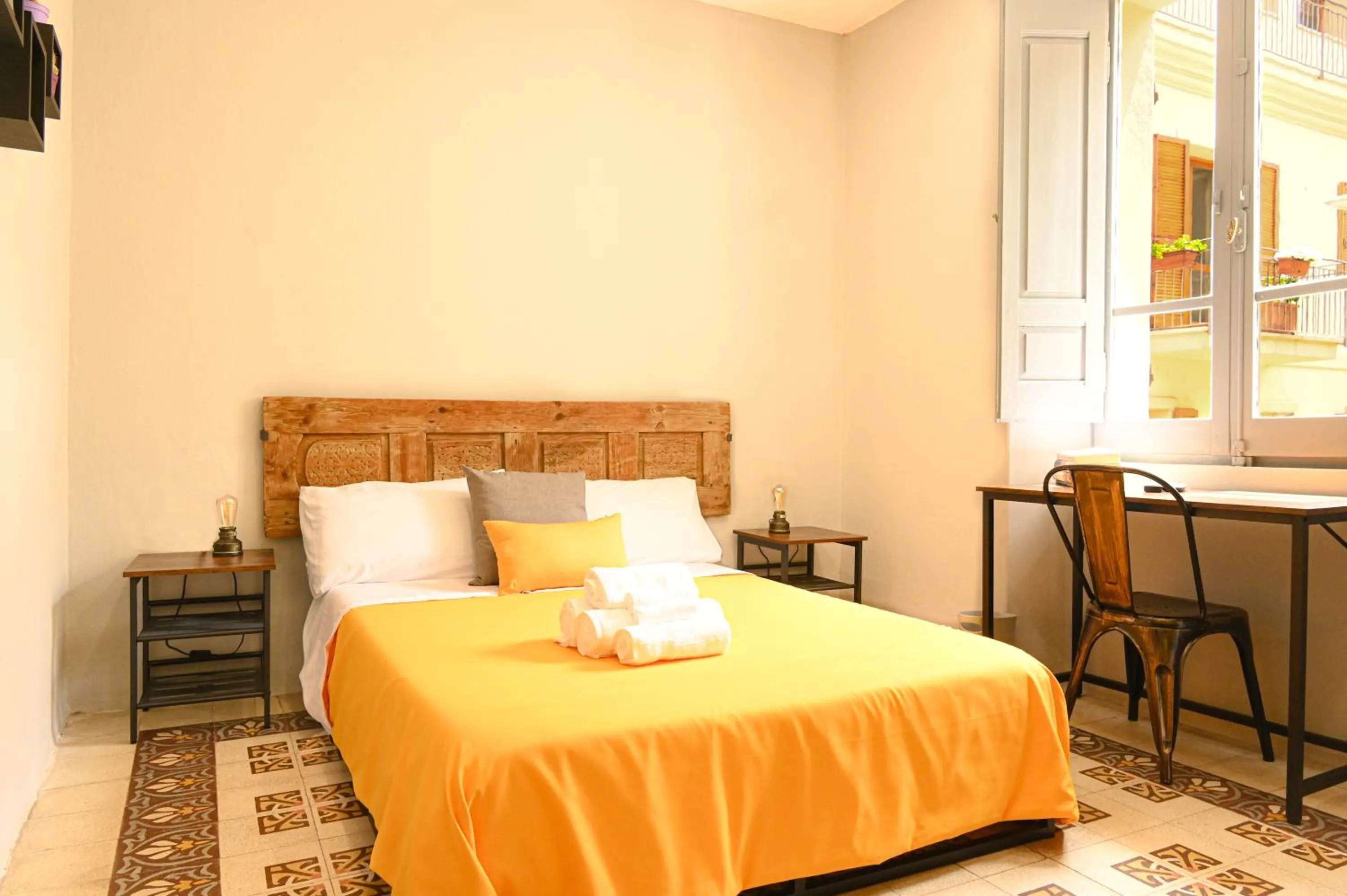 Bed in Urban Blue Guest House