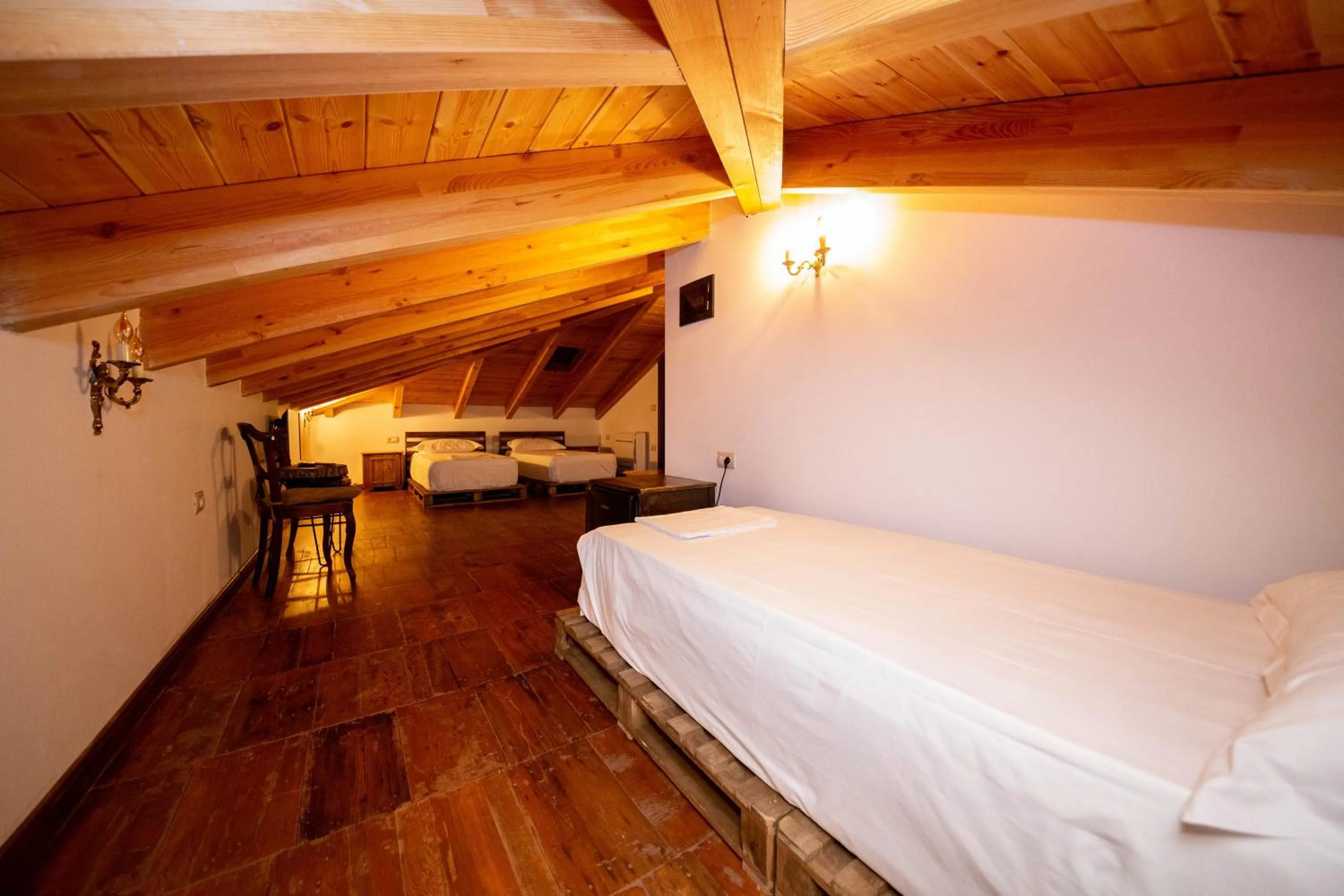 Bed in Berati Castle Hotel