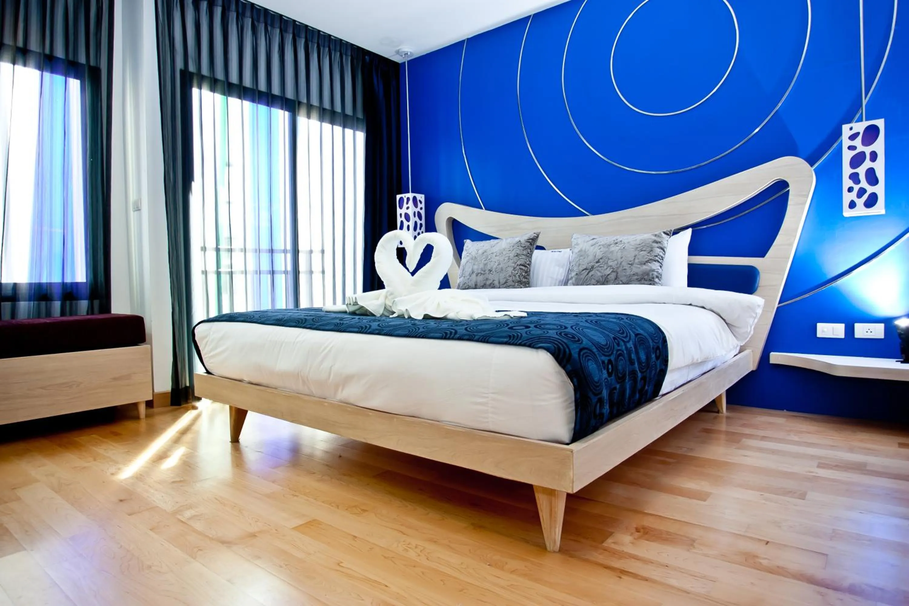 Bed in Sea Cono Hotel