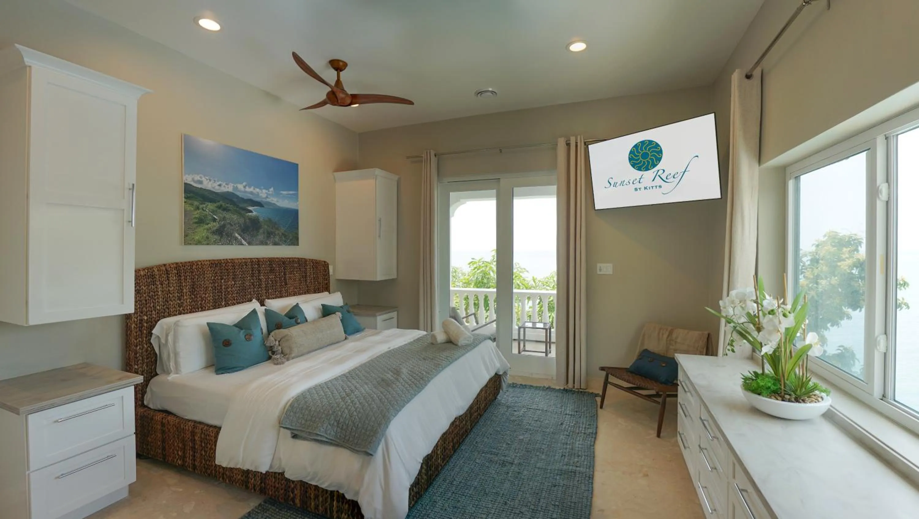 Photo of the whole room, Bed in Sunset Reef St. Kitts