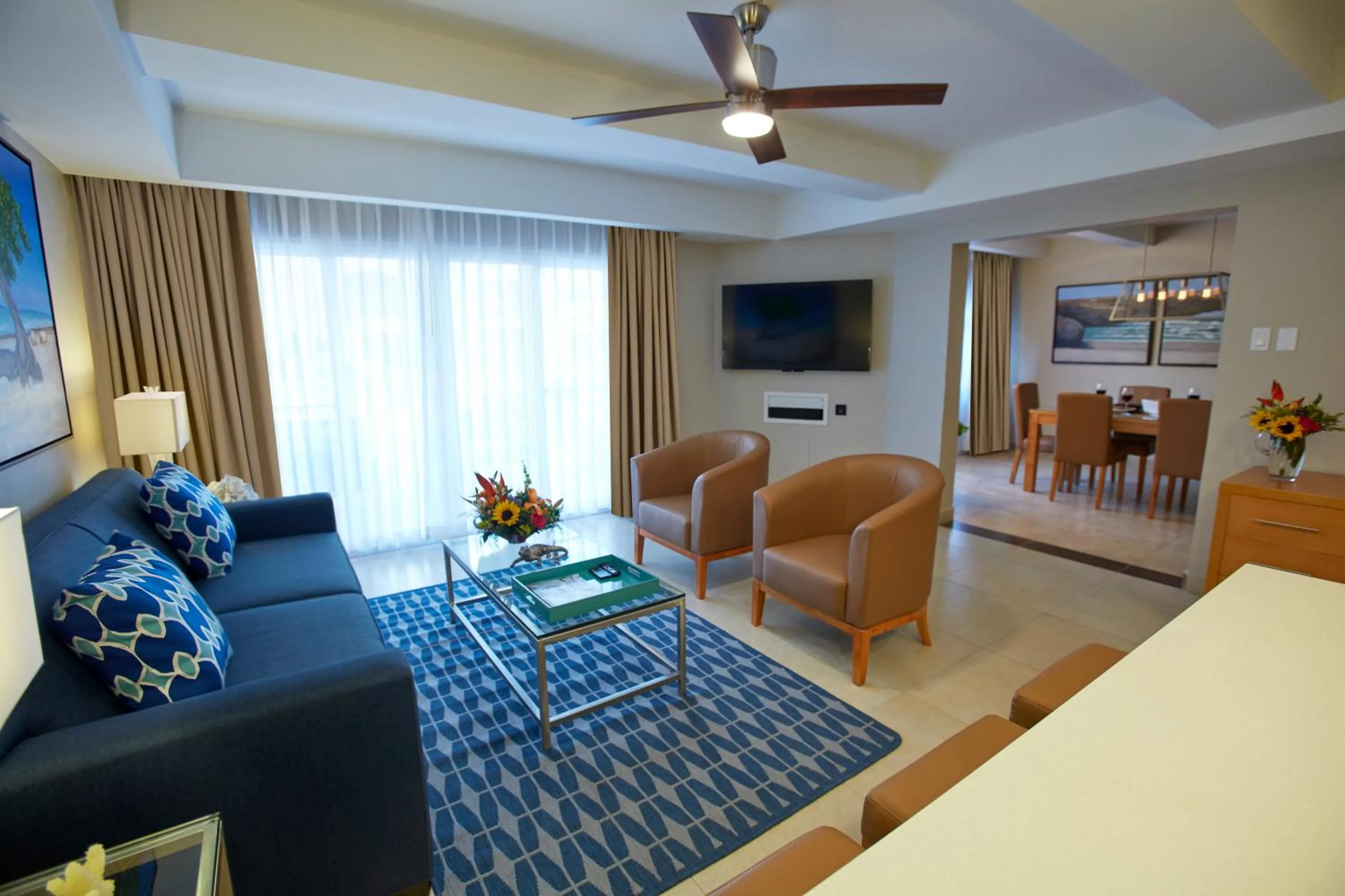 Seating area in Divi Dutch Village Beach Resort