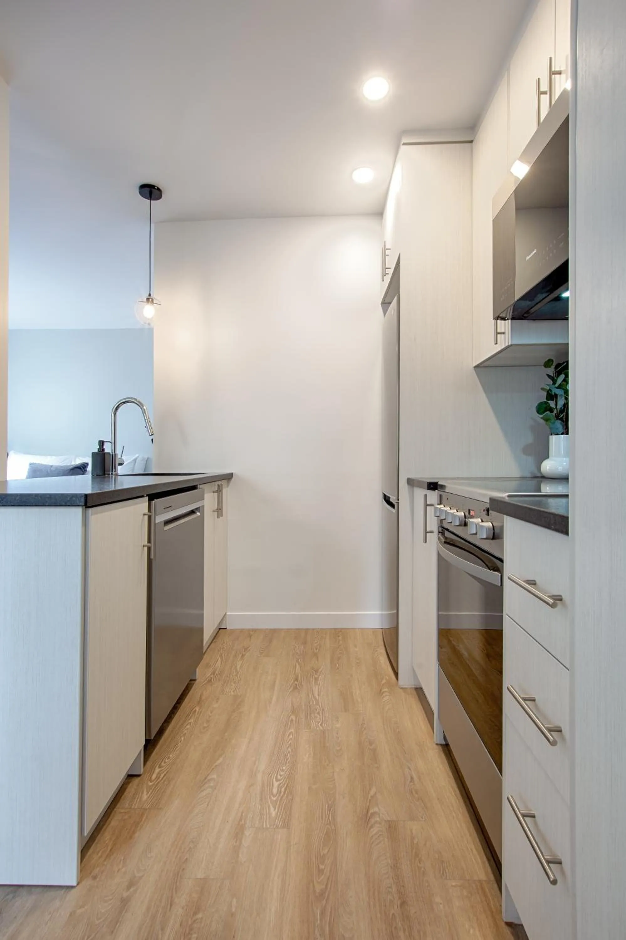 Kitchen or kitchenette in Appart hôtel Le Saint-Anselme