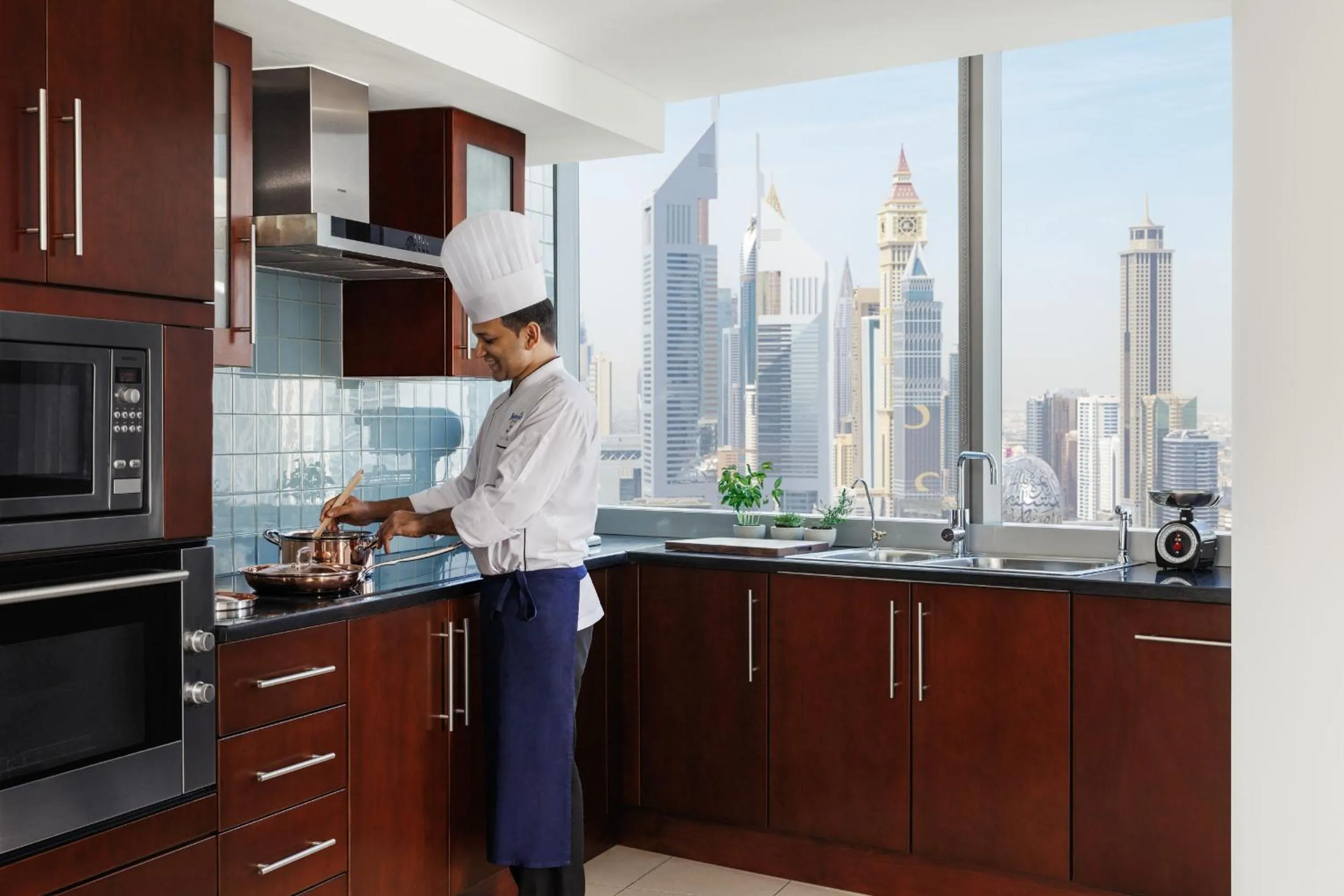 kitchen in Jumeirah Living World Trade Centre Dubai