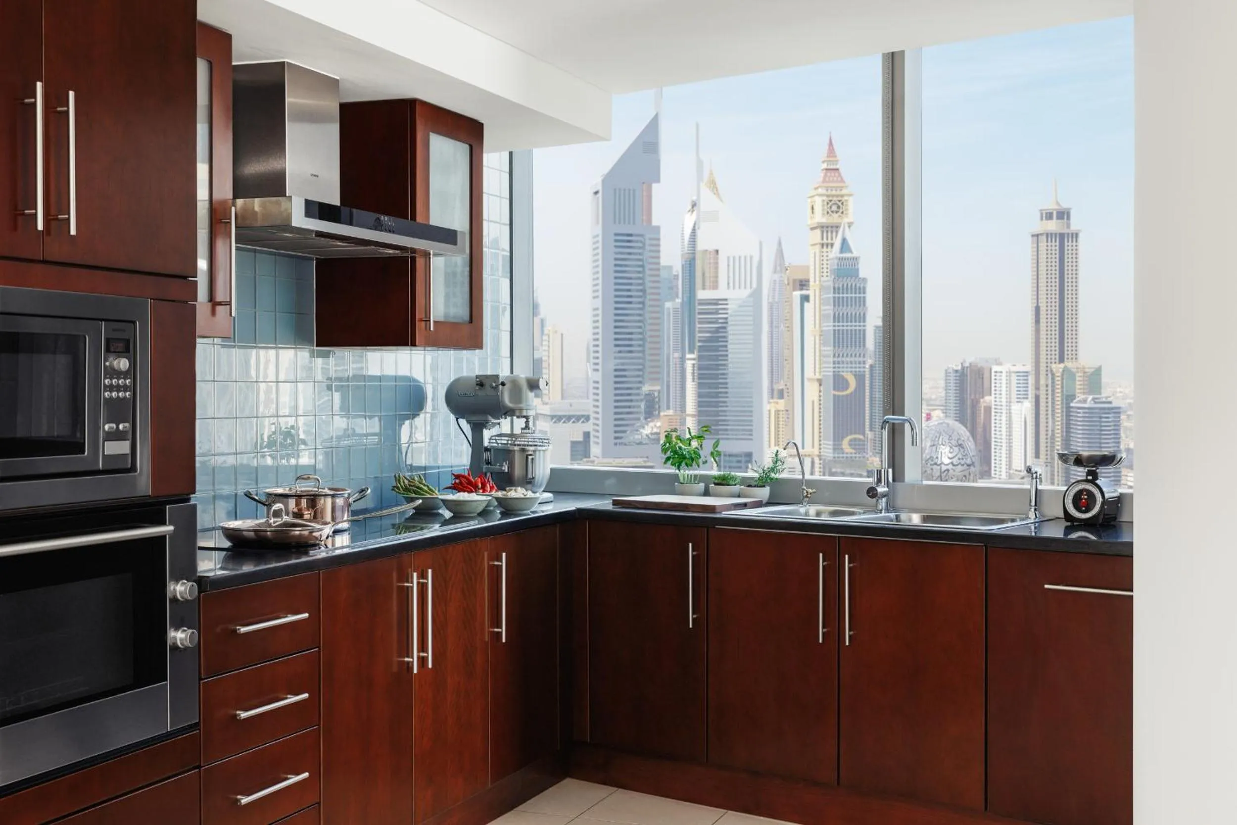 kitchen in Jumeirah Living World Trade Centre Dubai