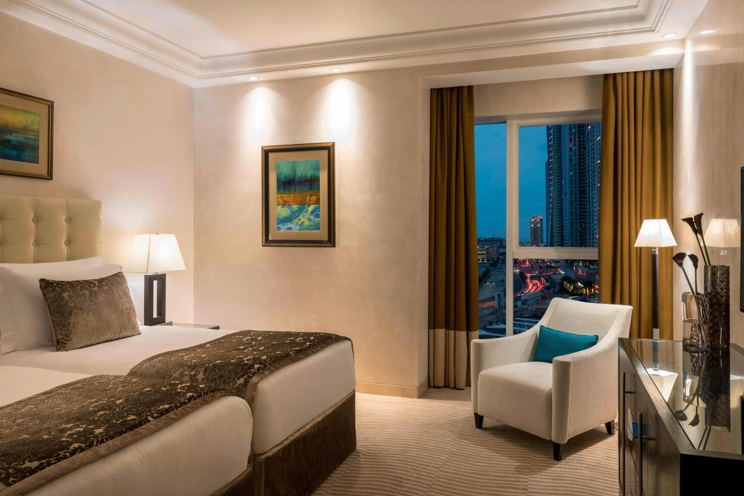 Bedroom, Bed in Grosvenor House, a Luxury Collection Hotel, Dubai