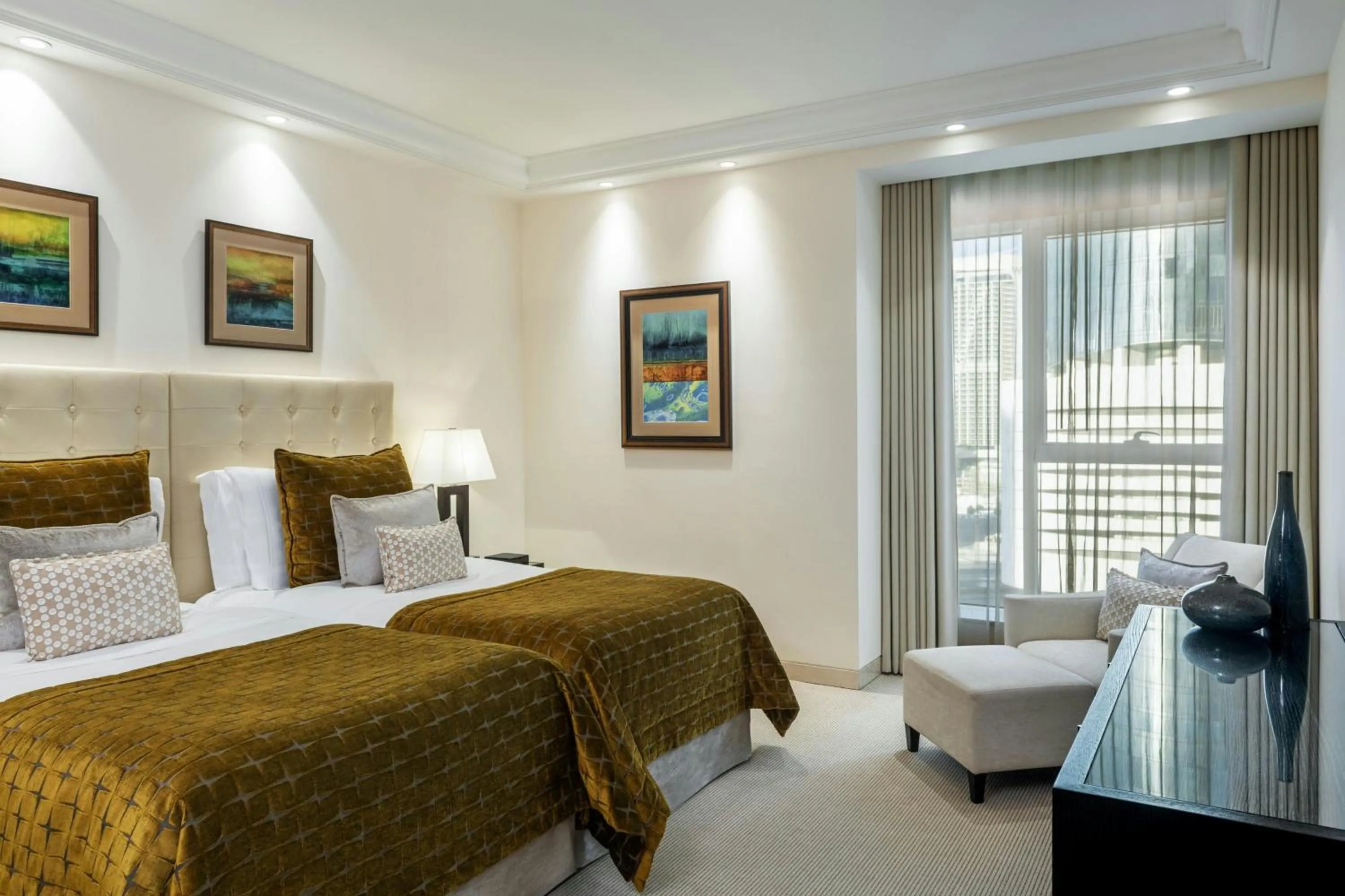 Bedroom, Bed in Grosvenor House, a Luxury Collection Hotel, Dubai