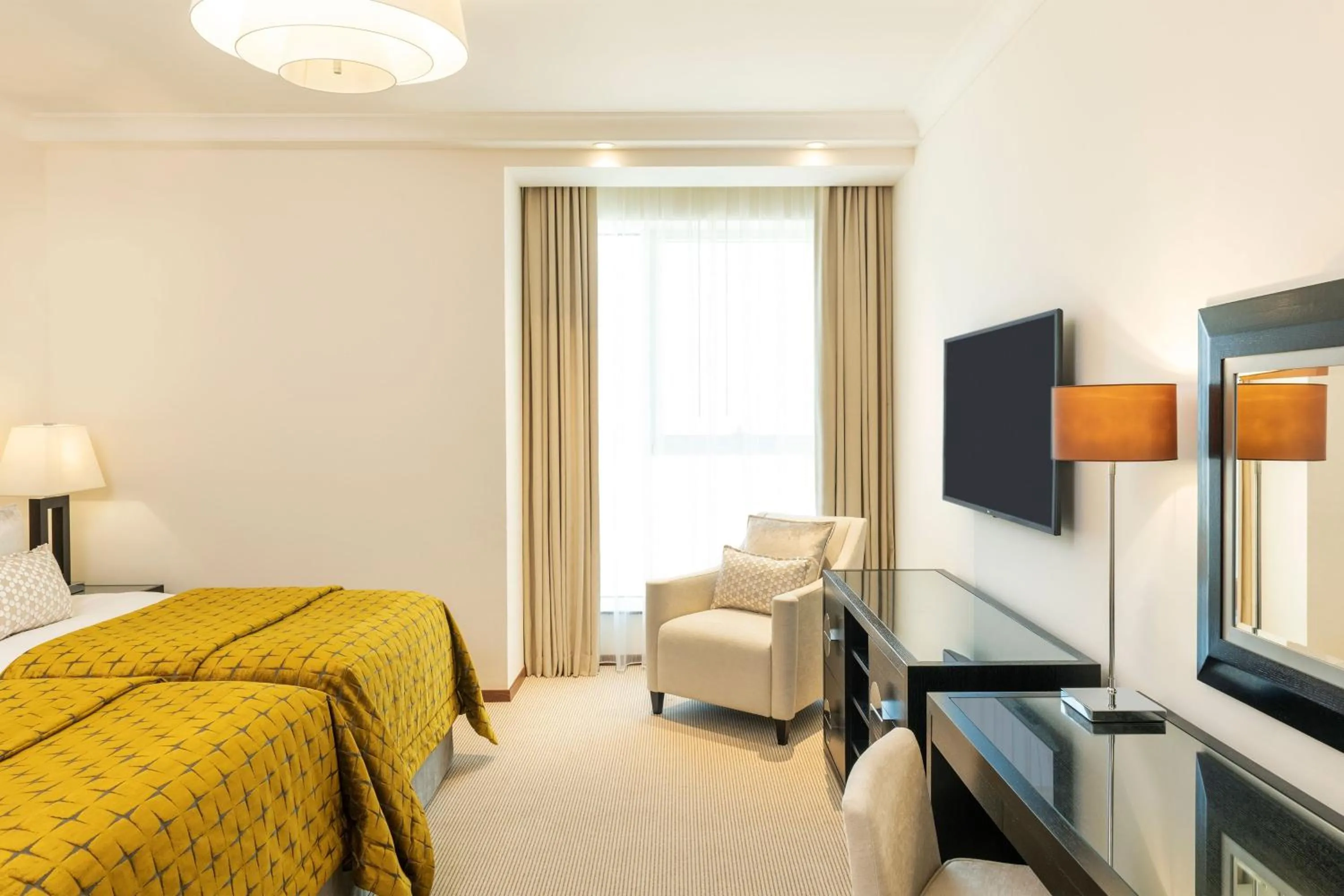 Bedroom, Bed in Grosvenor House, a Luxury Collection Hotel, Dubai