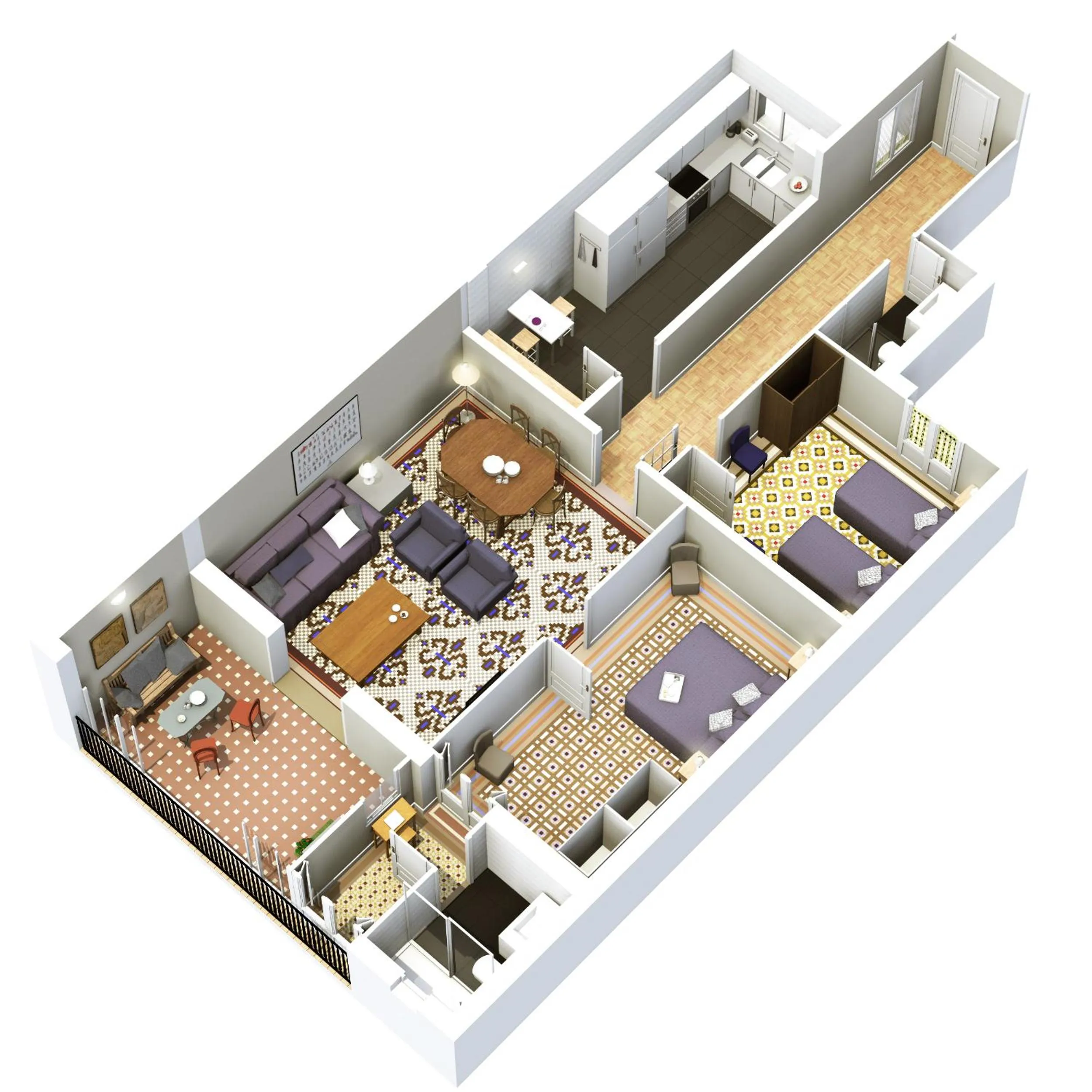 Floor plan in Bcn Paseo De Gracia Rocamora Apartment