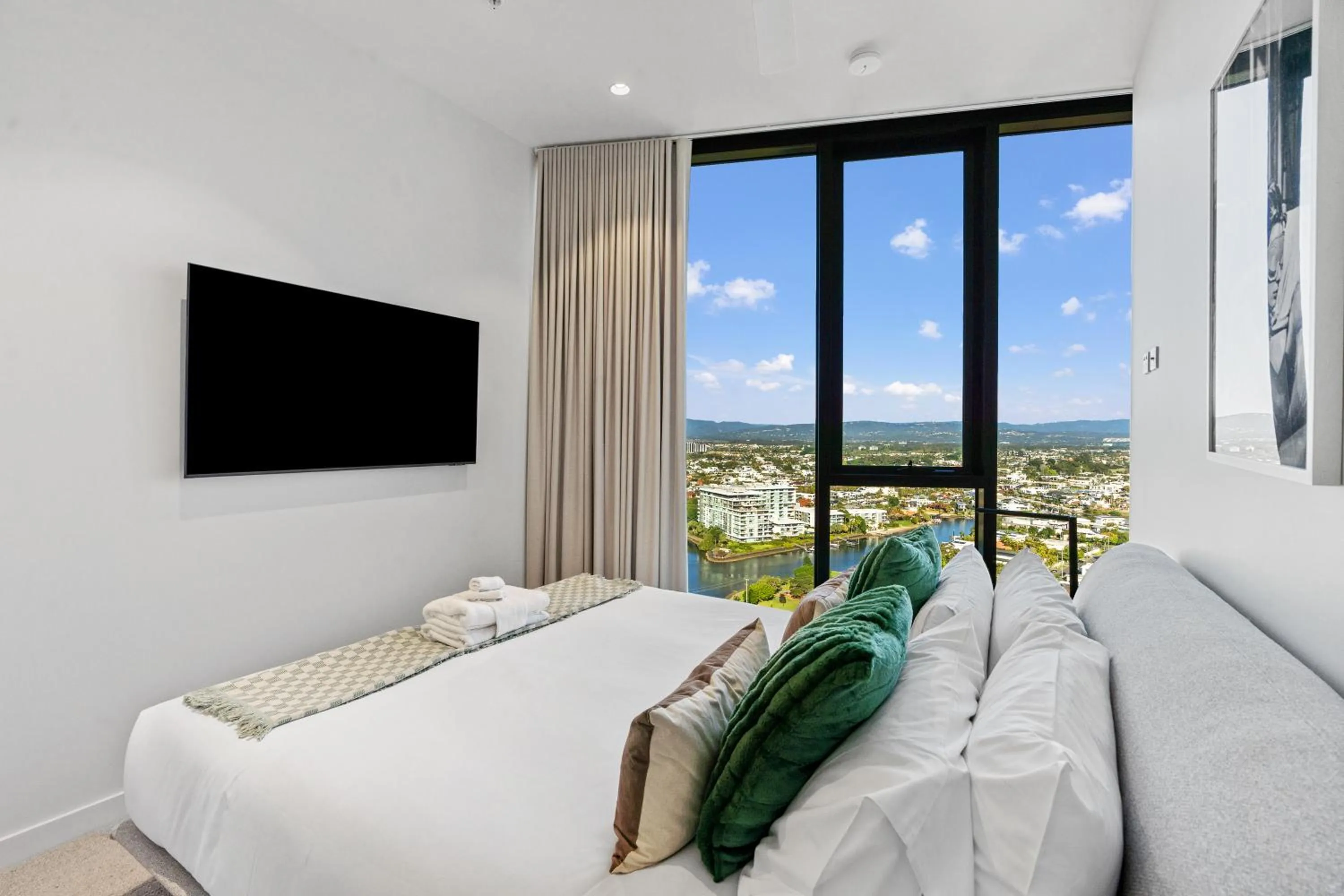 Bedroom, Bed in Encore Broadbeach - Official