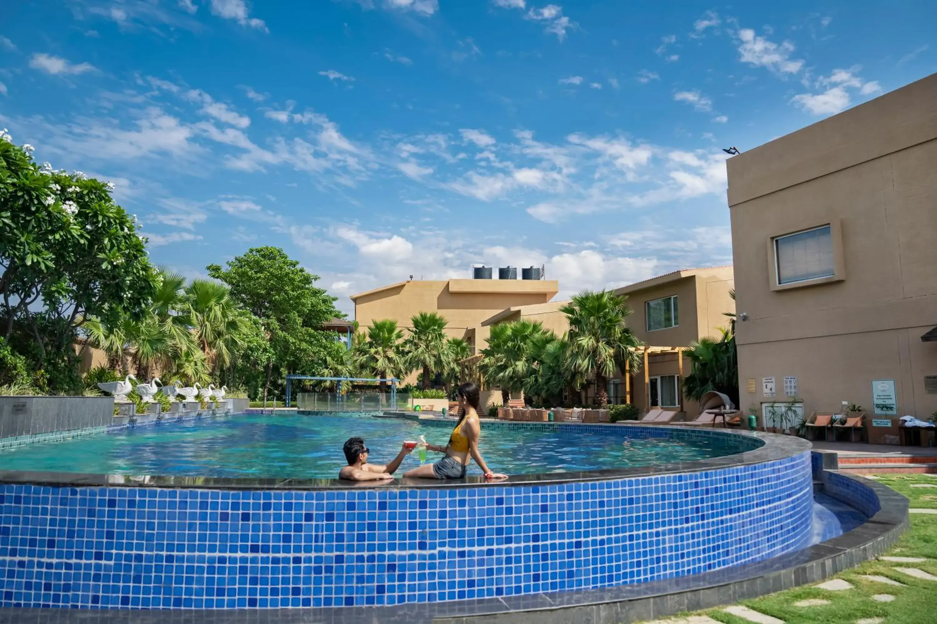 Swimming pool in Four A Resort Jammu Swimming pool in Four A Resort Jammu