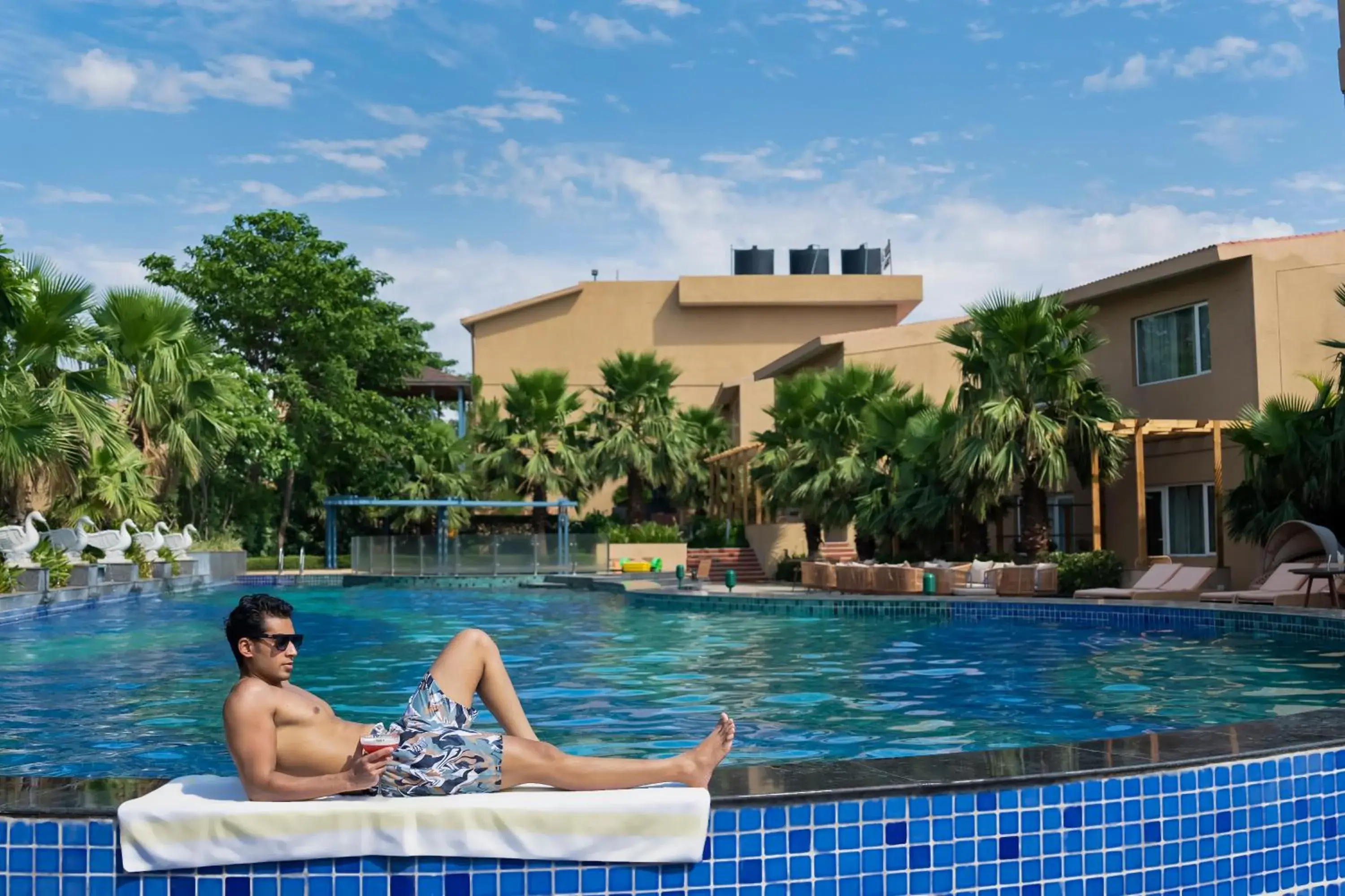 Swimming pool in Four A Resort Jammu Swimming pool in Four A Resort Jammu