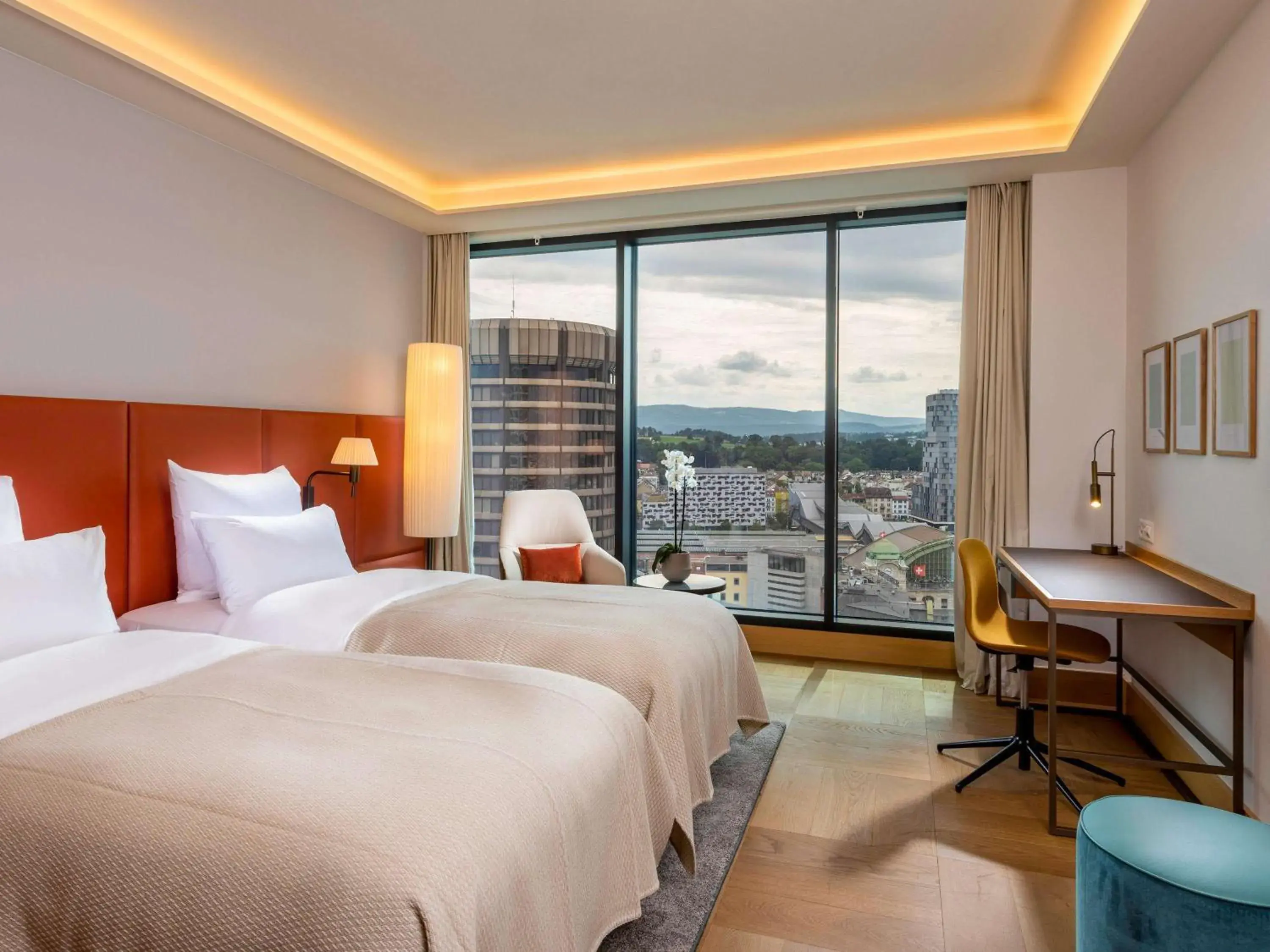 Bedroom, Bed in Mövenpick Hotel Basel Bedroom, Bed in Mövenpick Hotel Basel