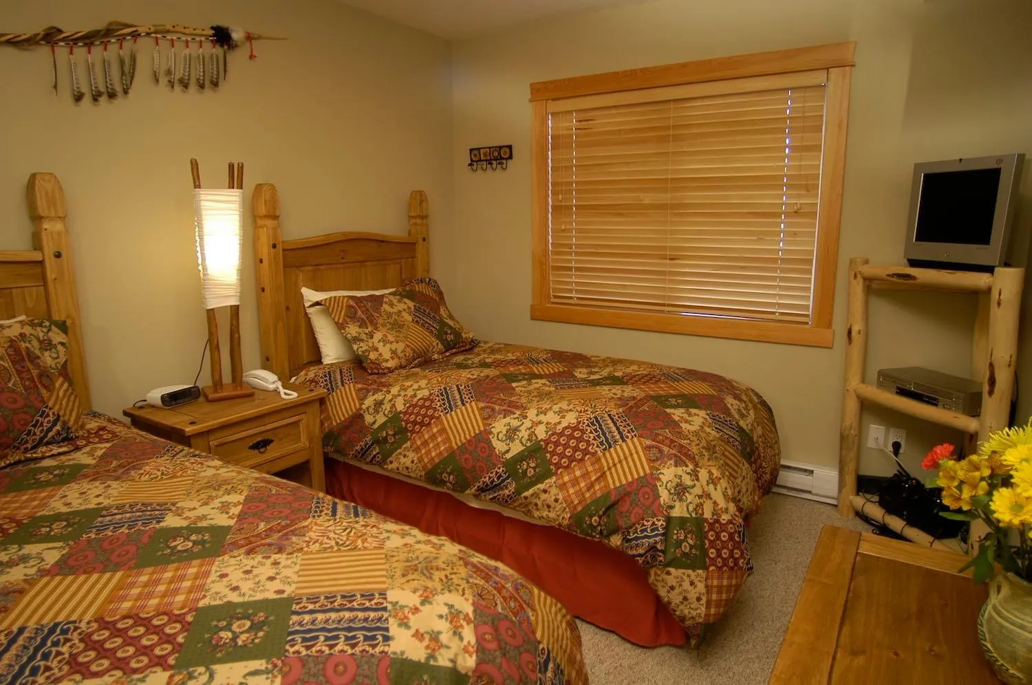 Bedroom, Bed in Apartment 406, Indigenous Artefacts