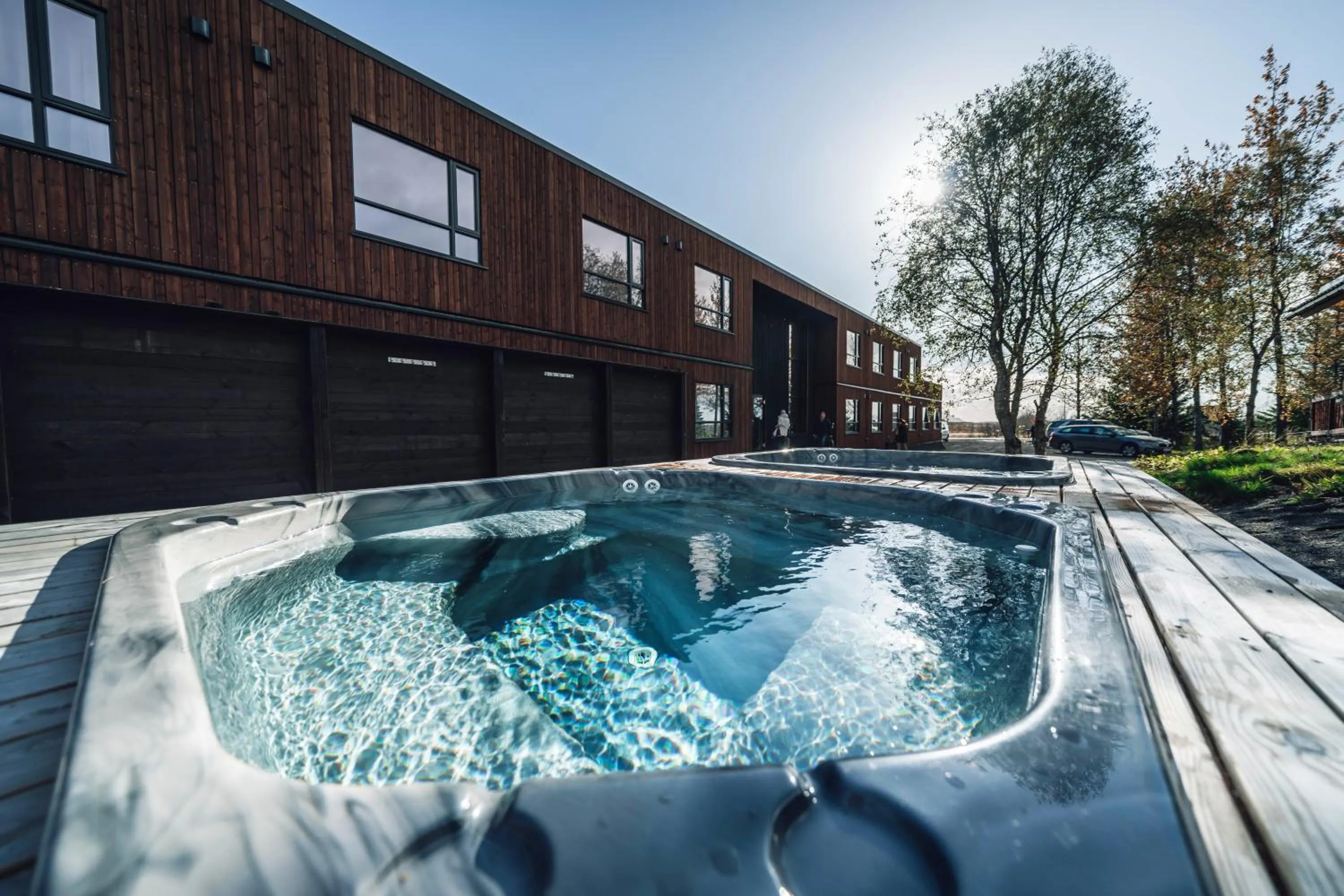 Hot Tub in Blue Hotel Fagrilundur - On The Golden Circle