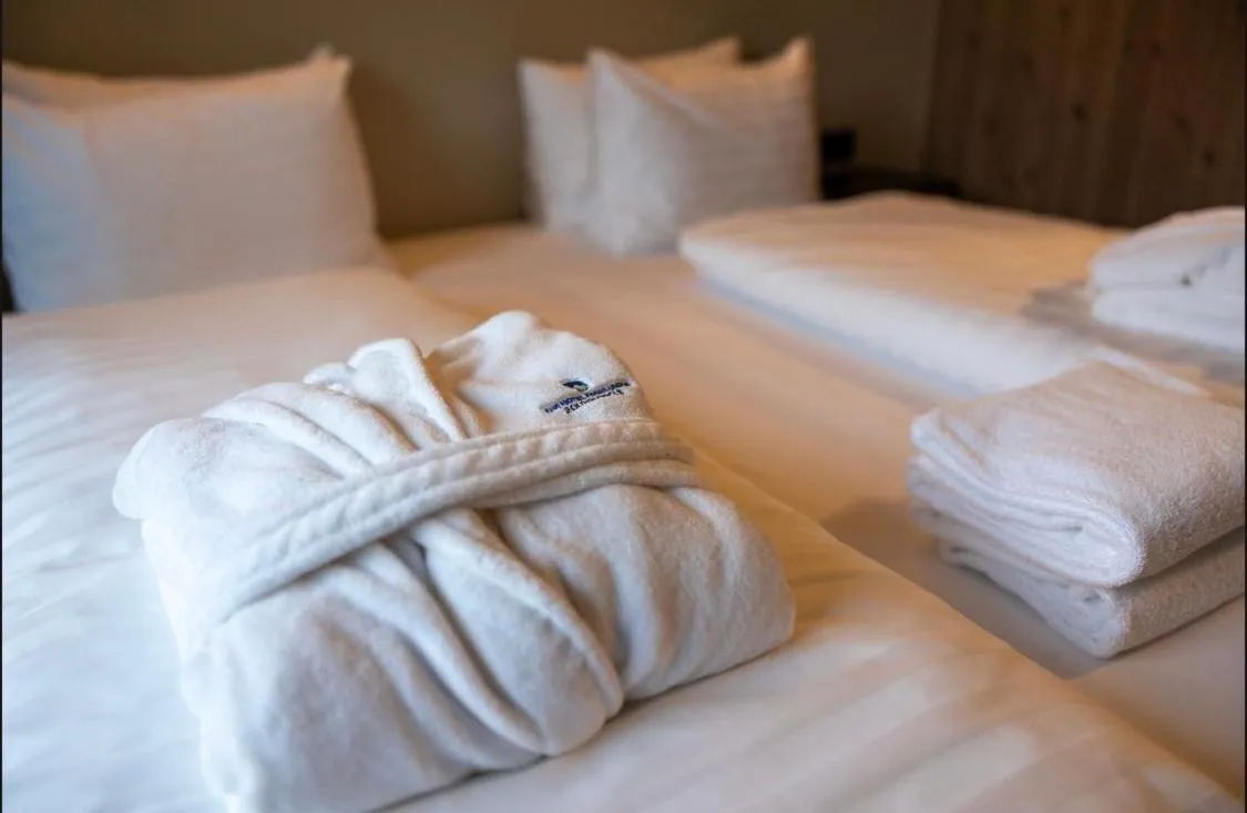 Bed in Blue Hotel Fagrilundur - On The Golden Circle