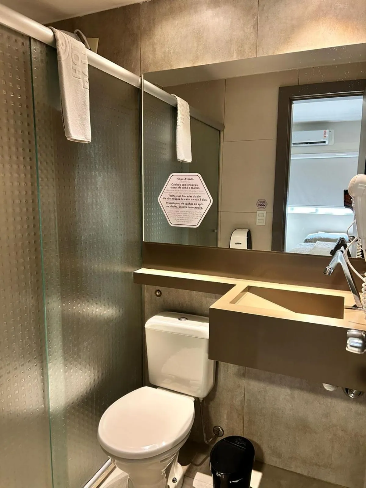 Toilet in Hotel Palmas Executivo