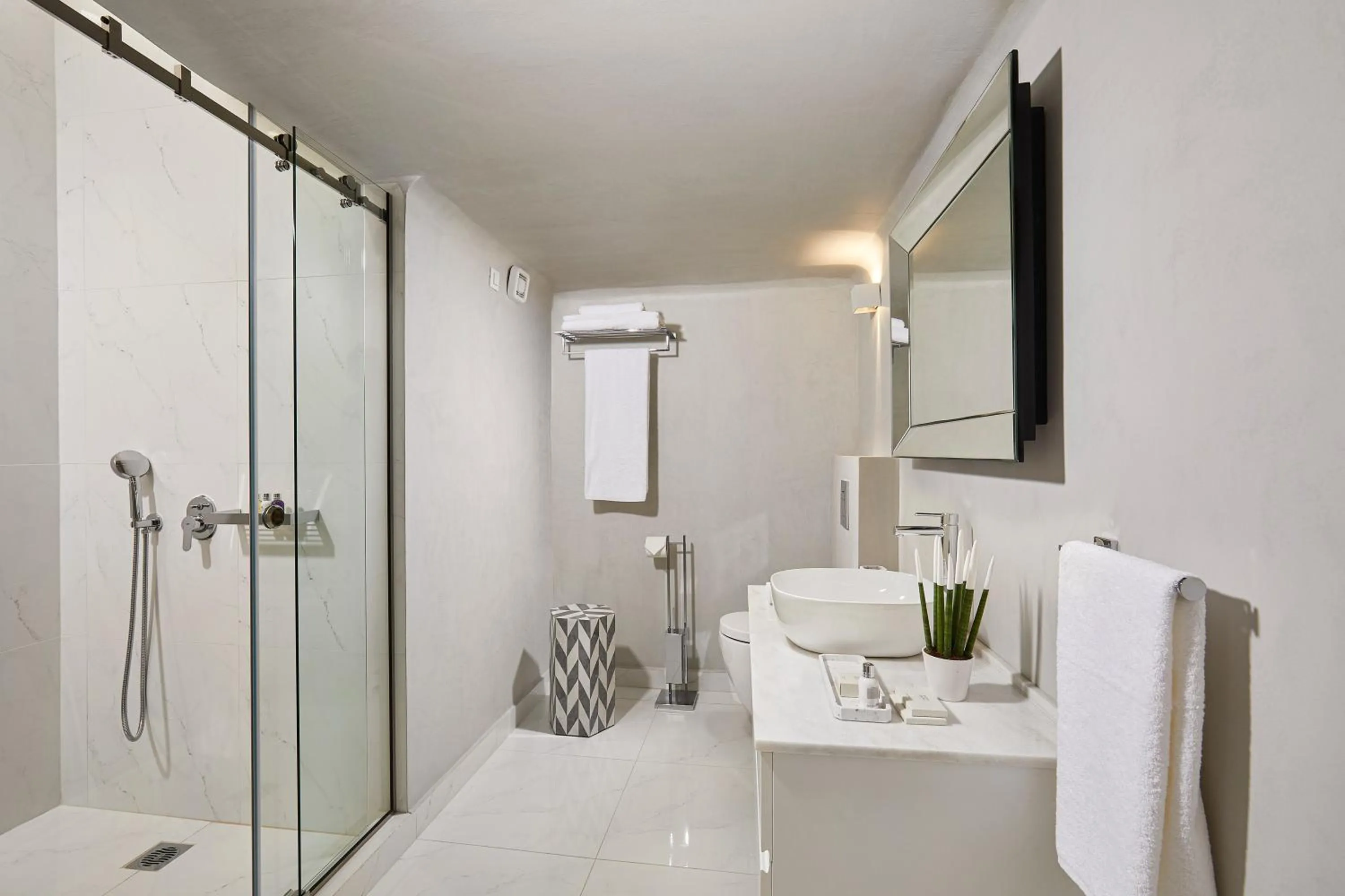 Shower in MiraMe Athens Boutique Hotel