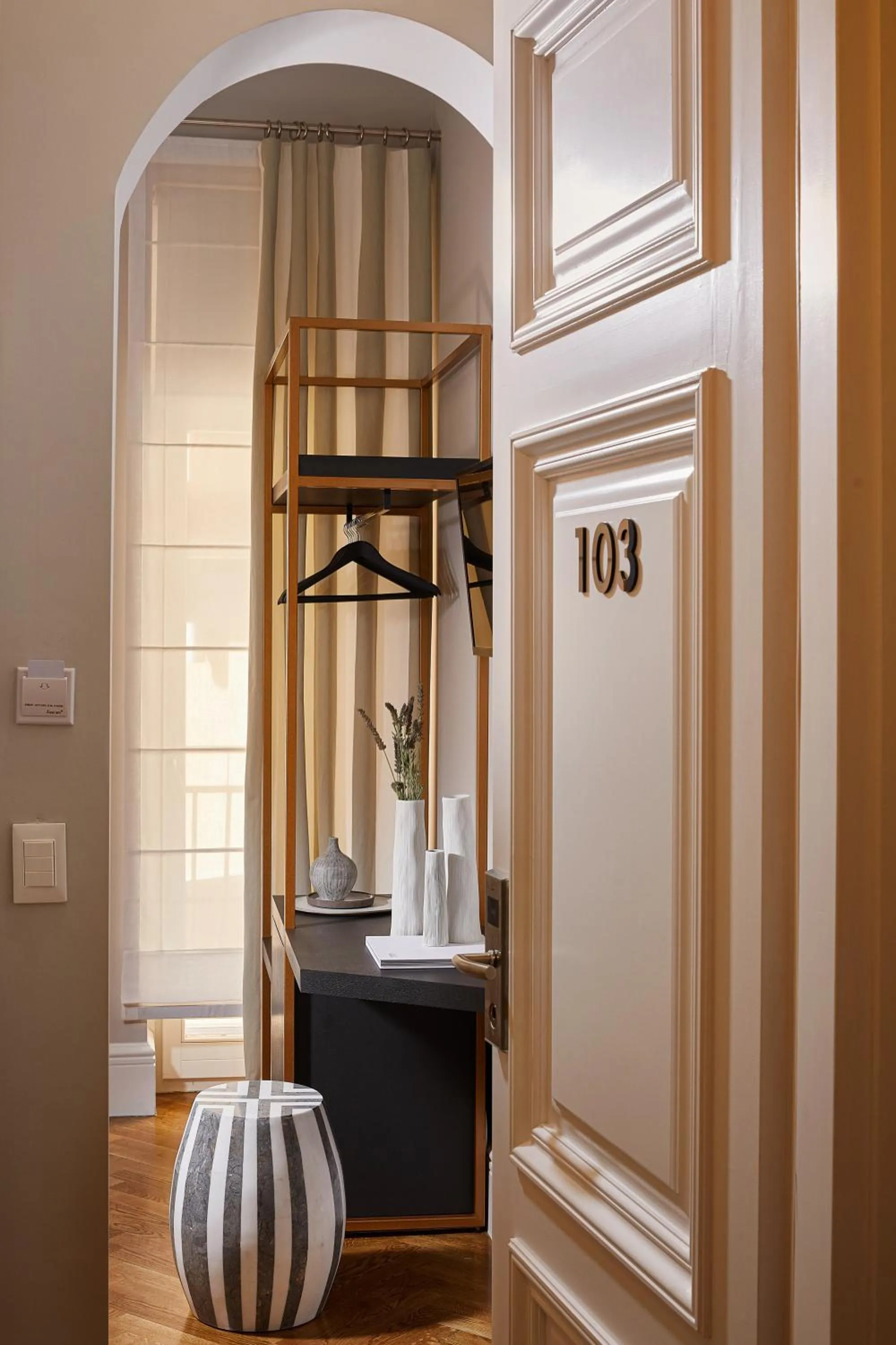 Decorative detail in MiraMe Athens Boutique Hotel