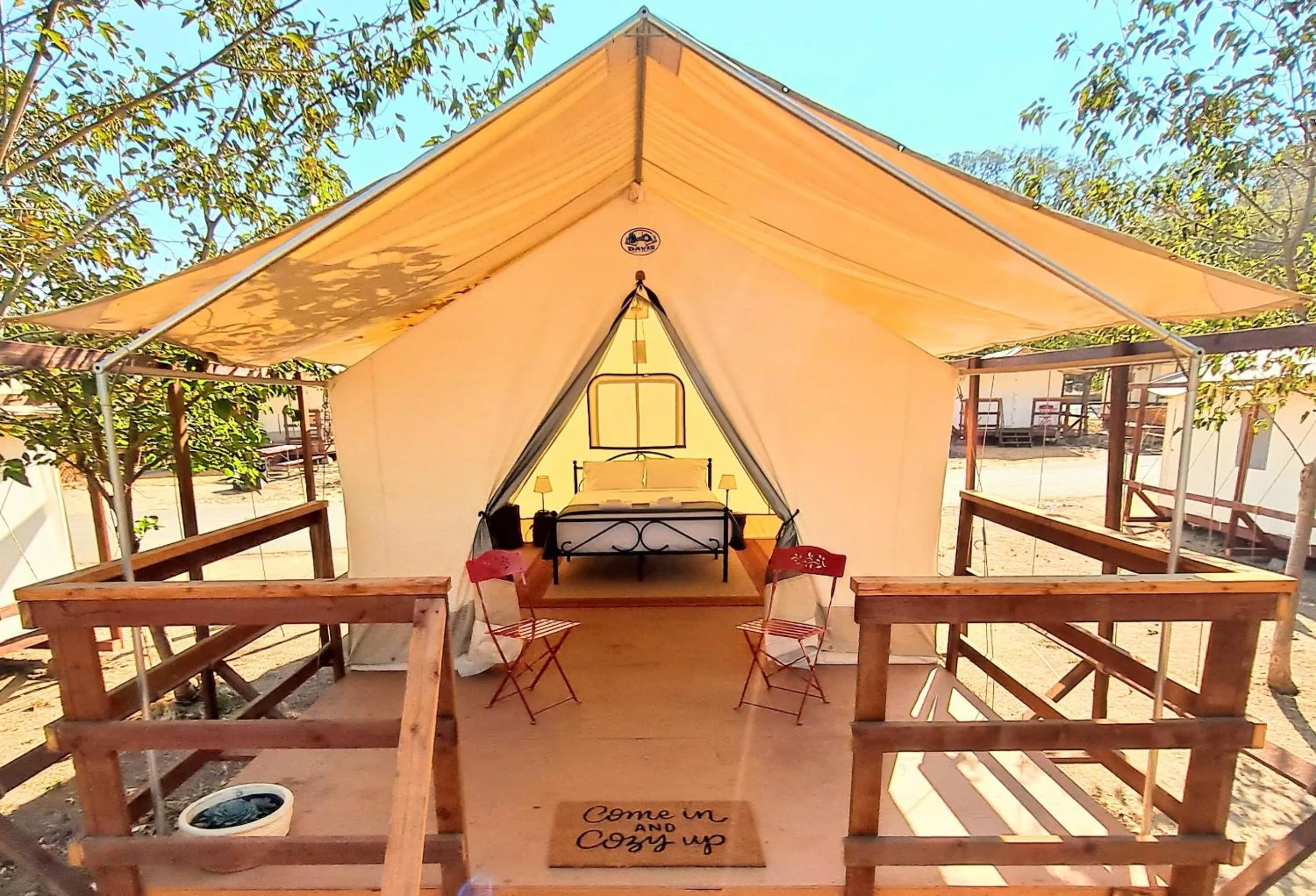Patio in Wildhaven Sonoma Glamping