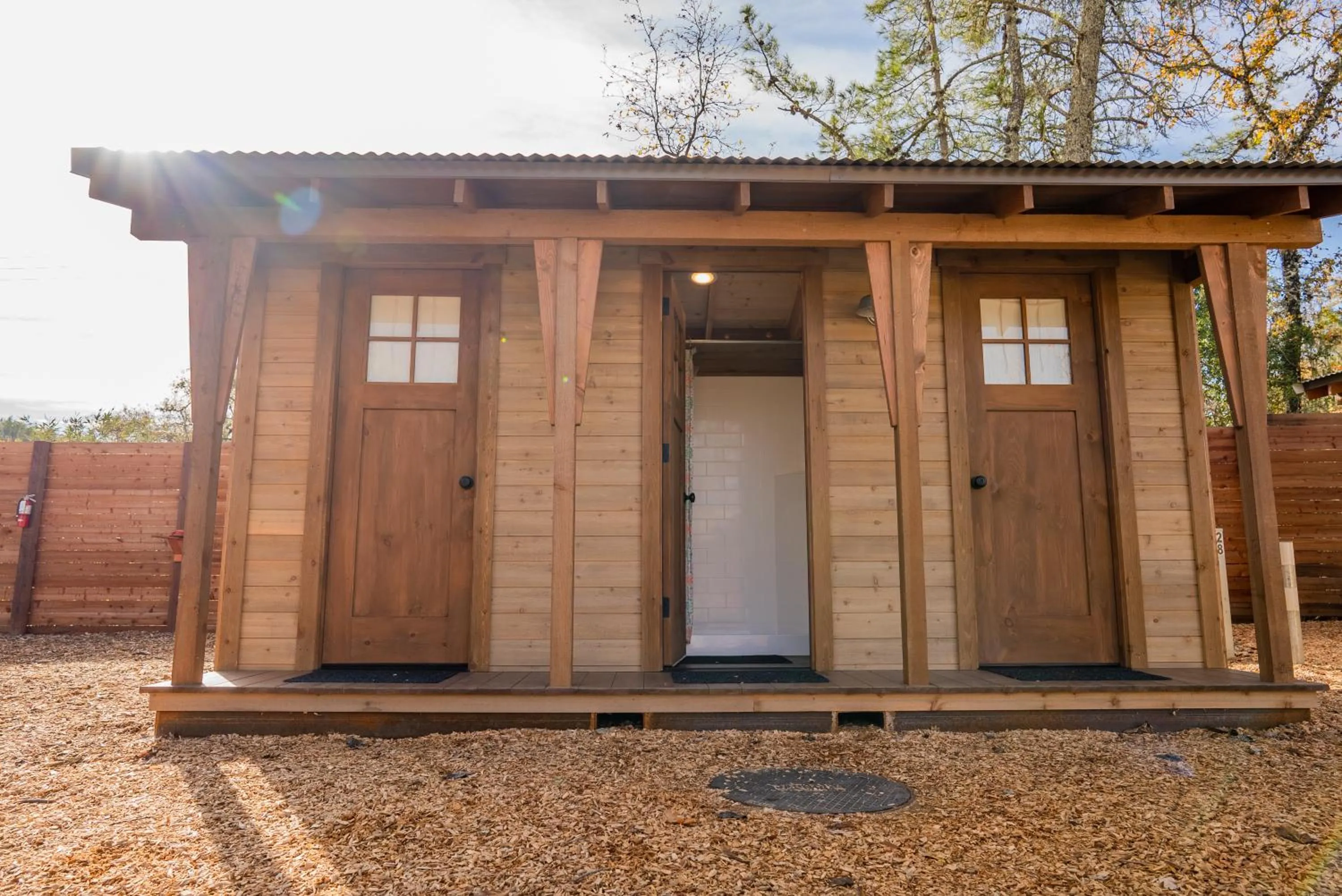 Shower in Wildhaven Sonoma Glamping