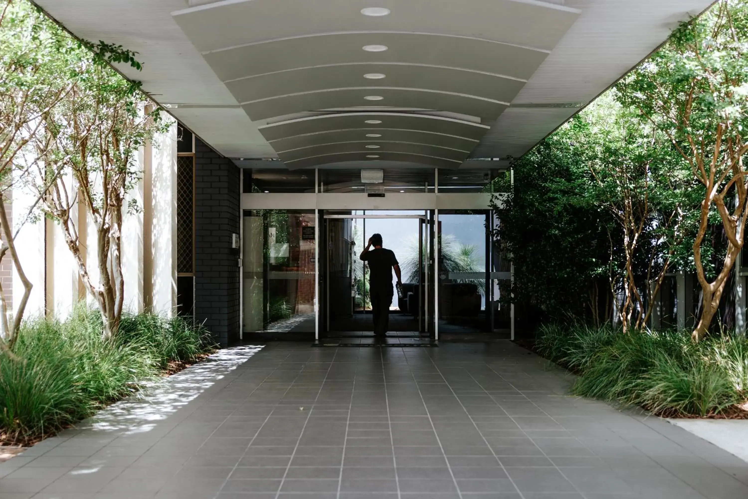 Facade/entrance in Canberra Accommodation Centre Facade/entrance in Canberra Accommodation Centre