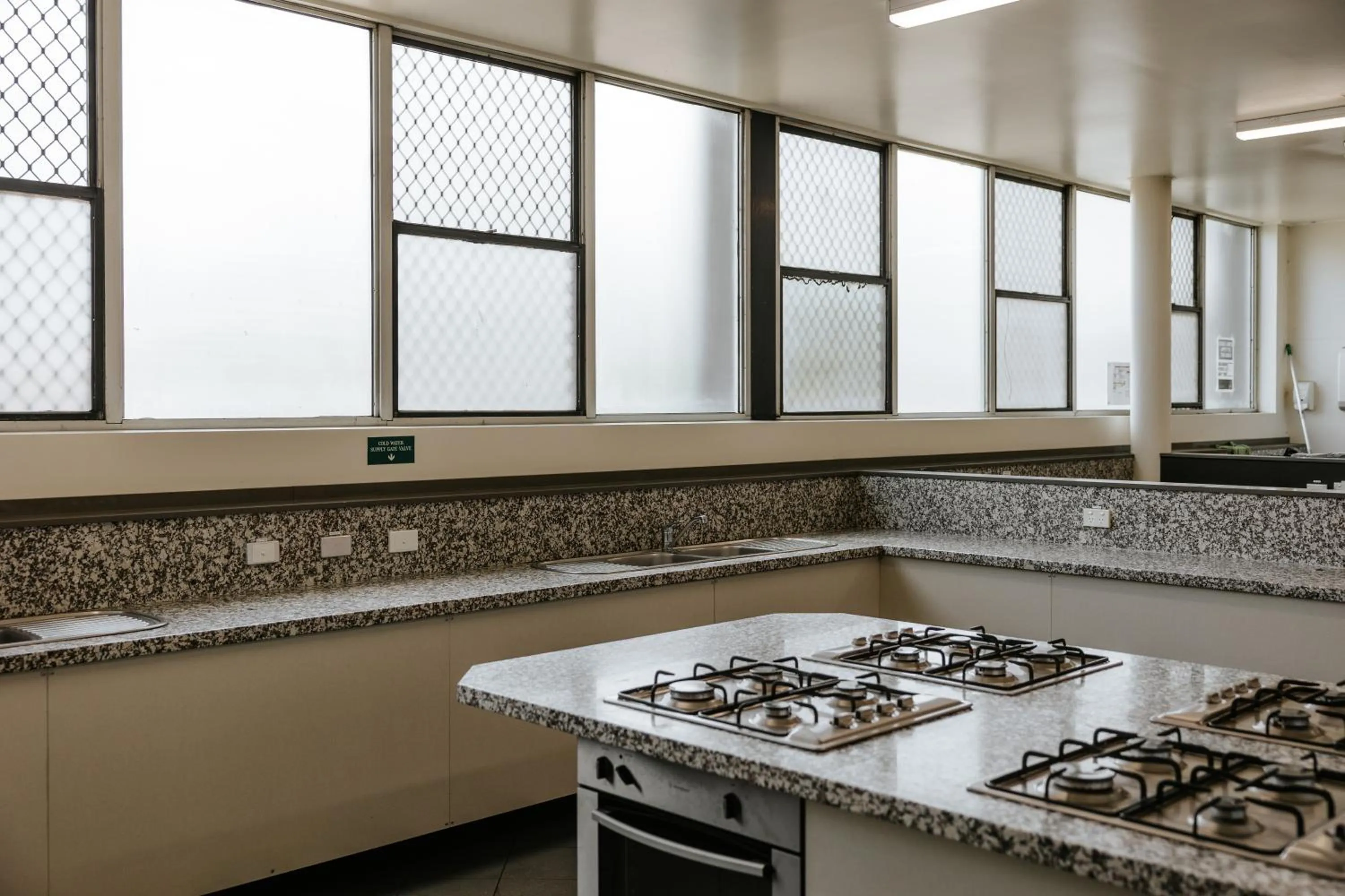 Communal kitchen in Canberra Accommodation Centre