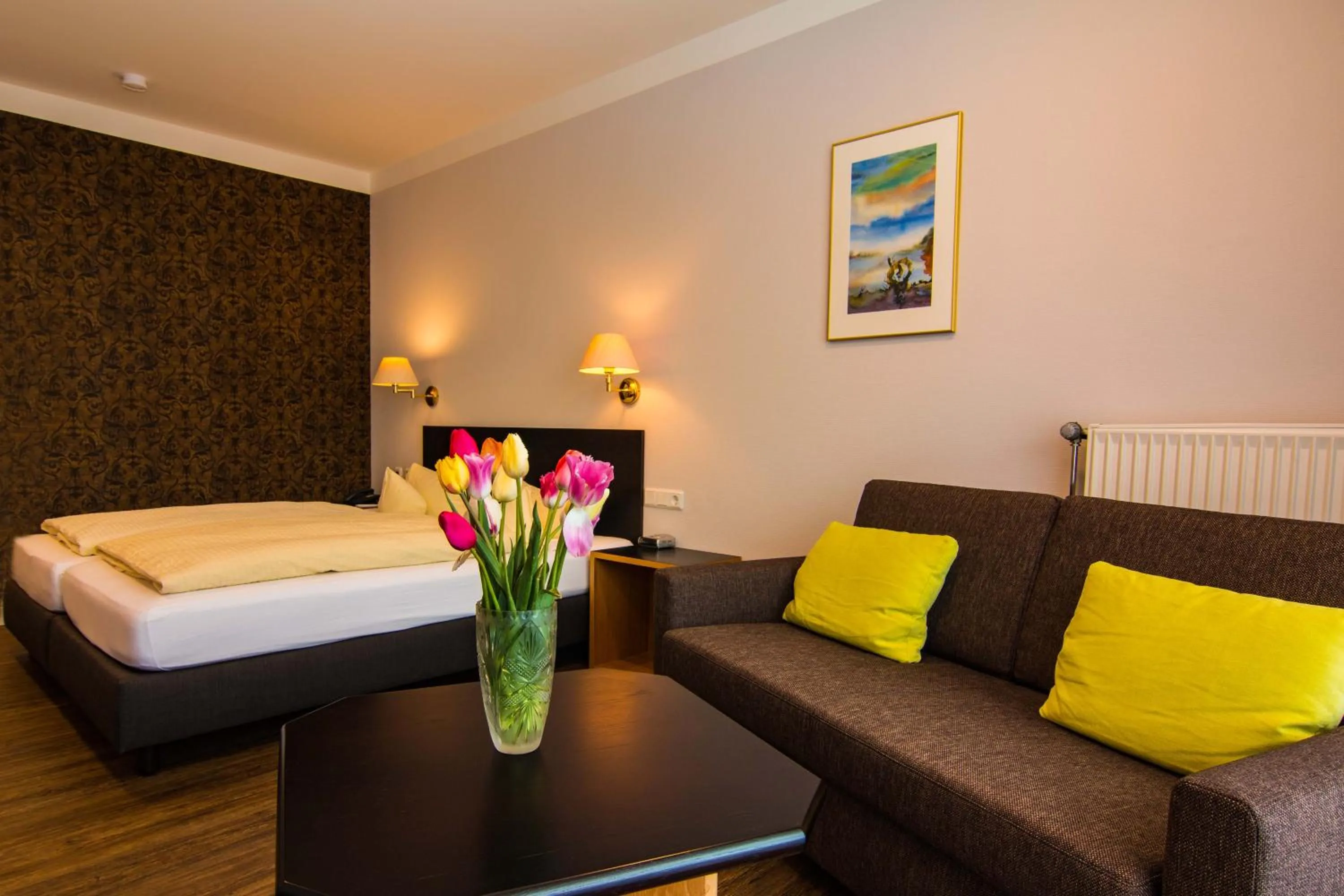 Bed in Garni Hotel & Ferienwohnungen Seeschlößchen