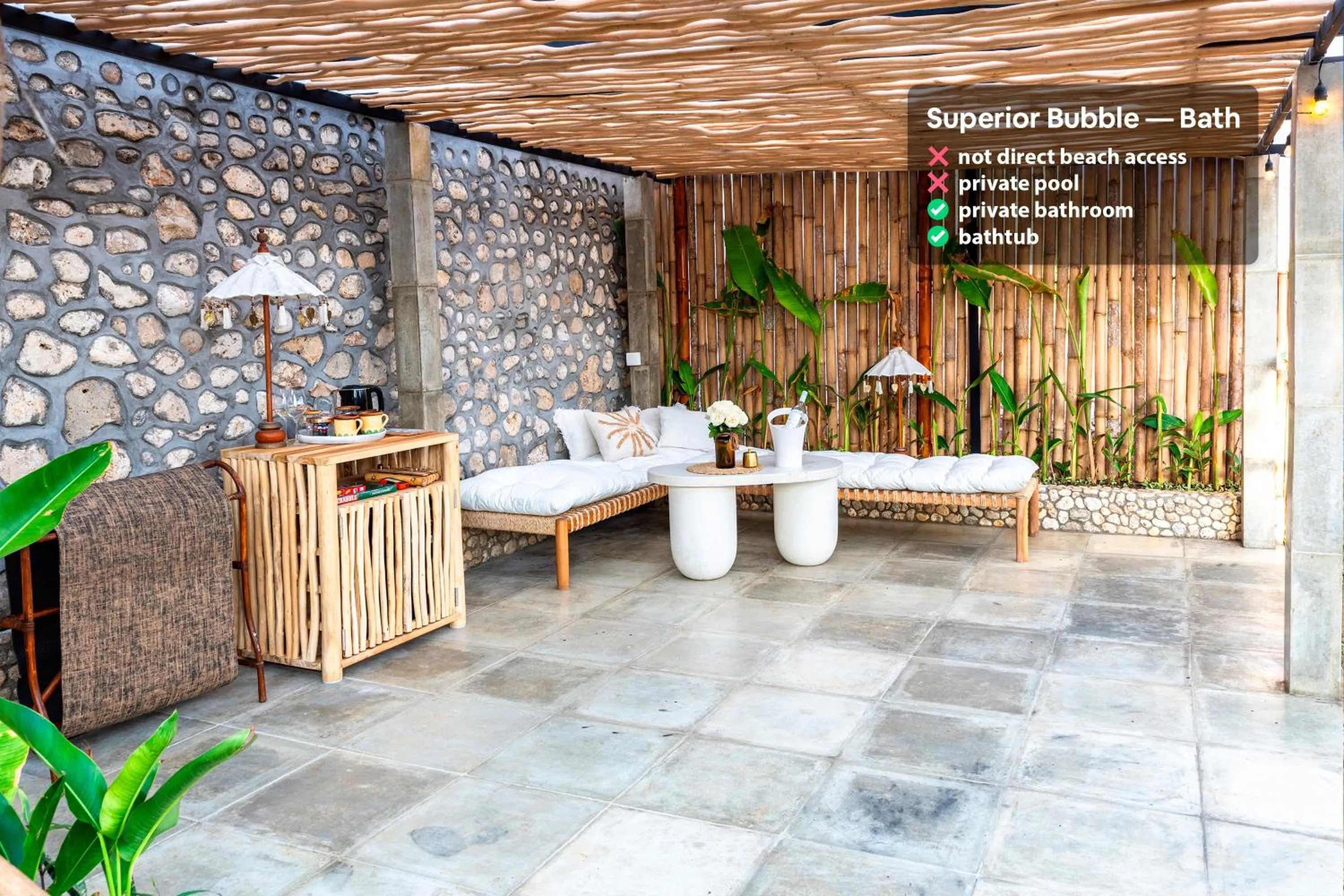 Balcony/Terrace in Bubble Hotel Nyang Nyang - Adults only