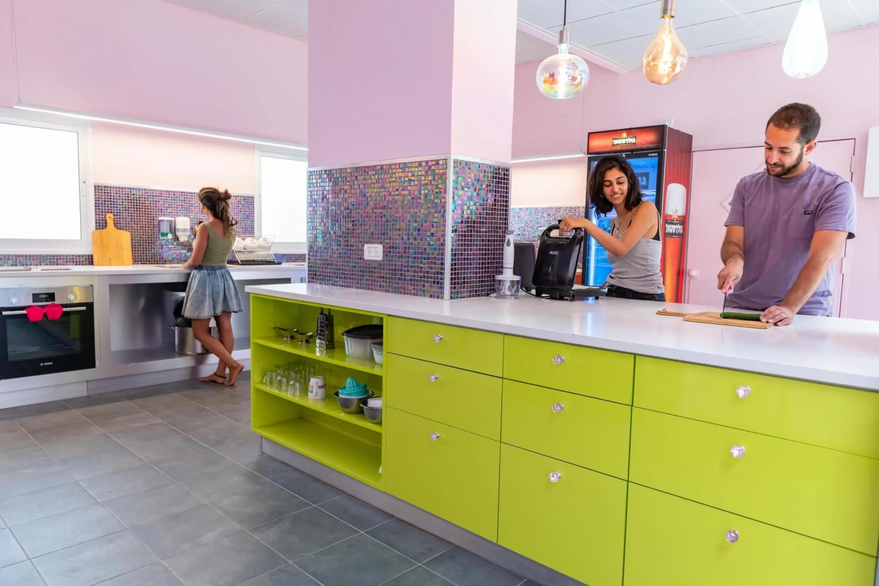 Communal kitchen, Lobby/Reception in Abraham Eilat