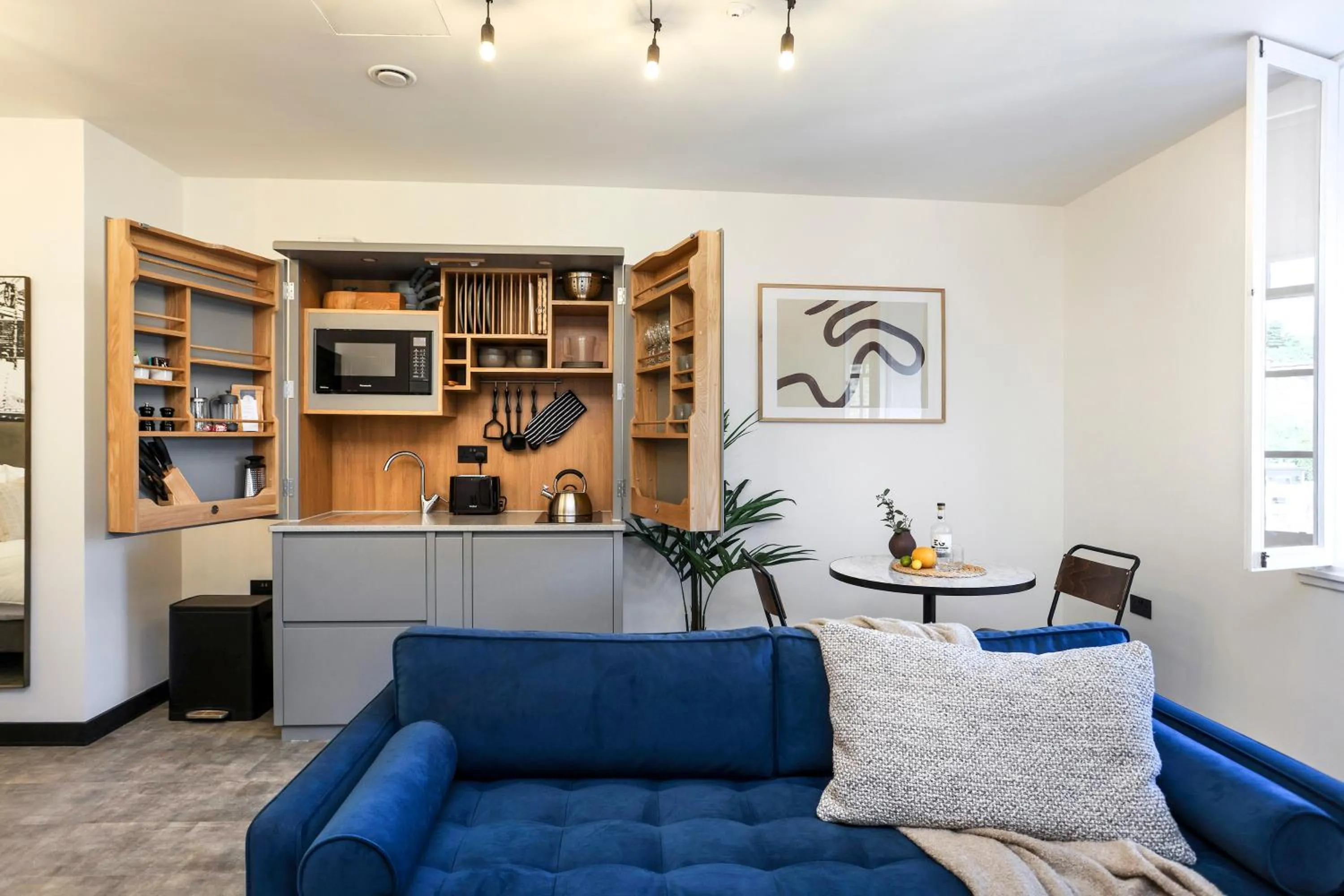 Seating area in The Brewers Rooms Contemporary Aparthotel
