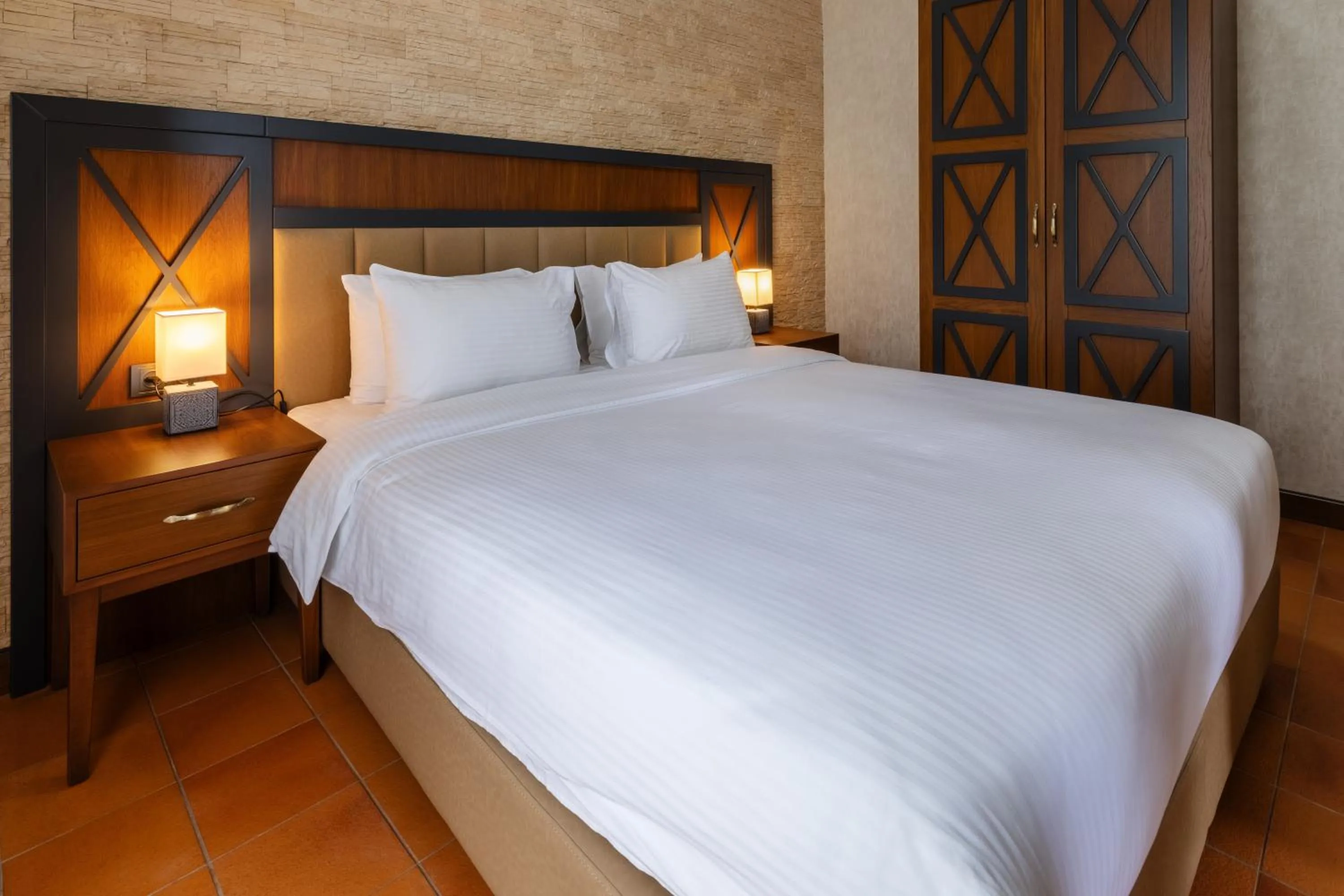 Bed in Hotel Chateau Kvirike