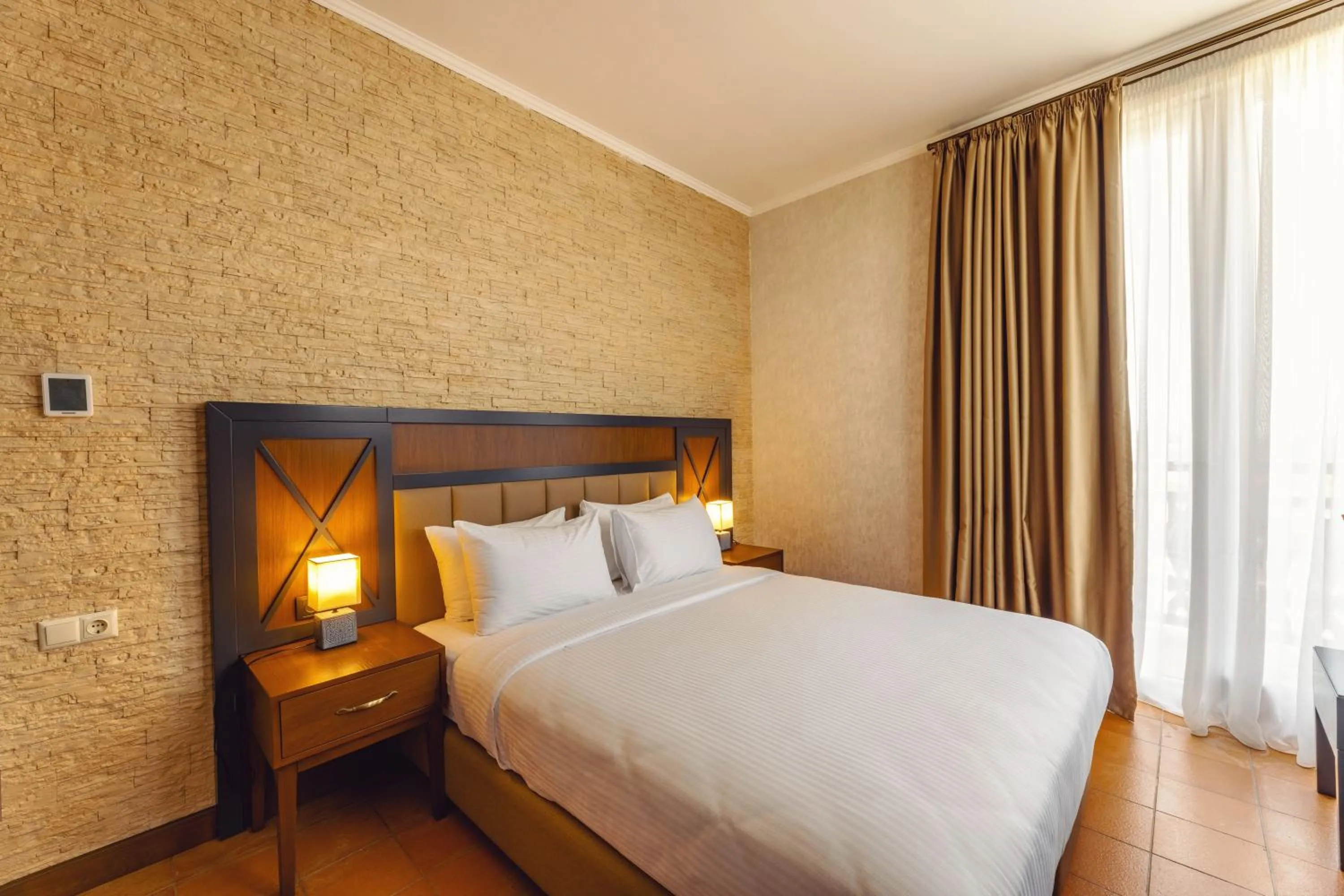 Bed in Hotel Chateau Kvirike