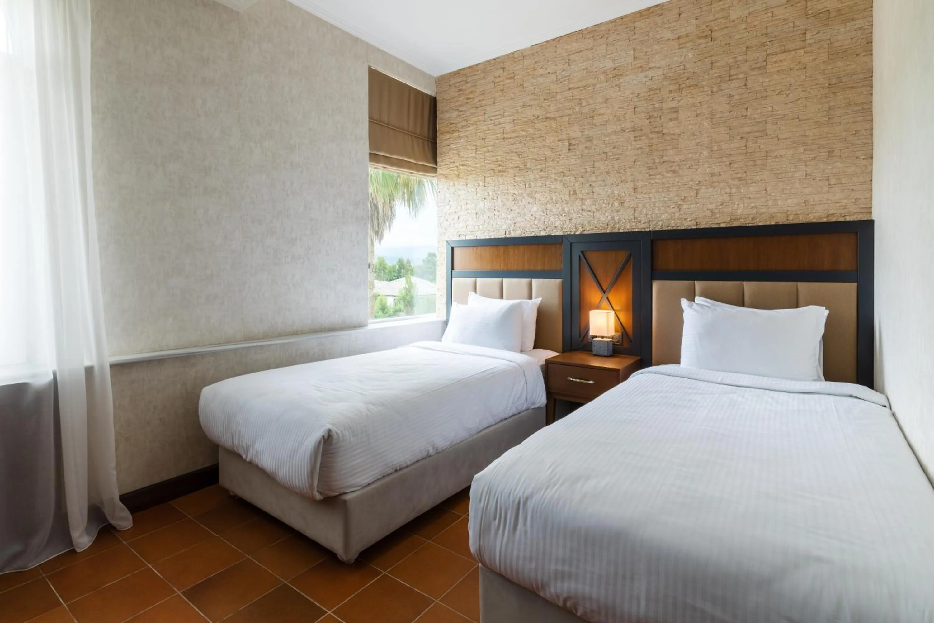 Bed in Hotel Chateau Kvirike