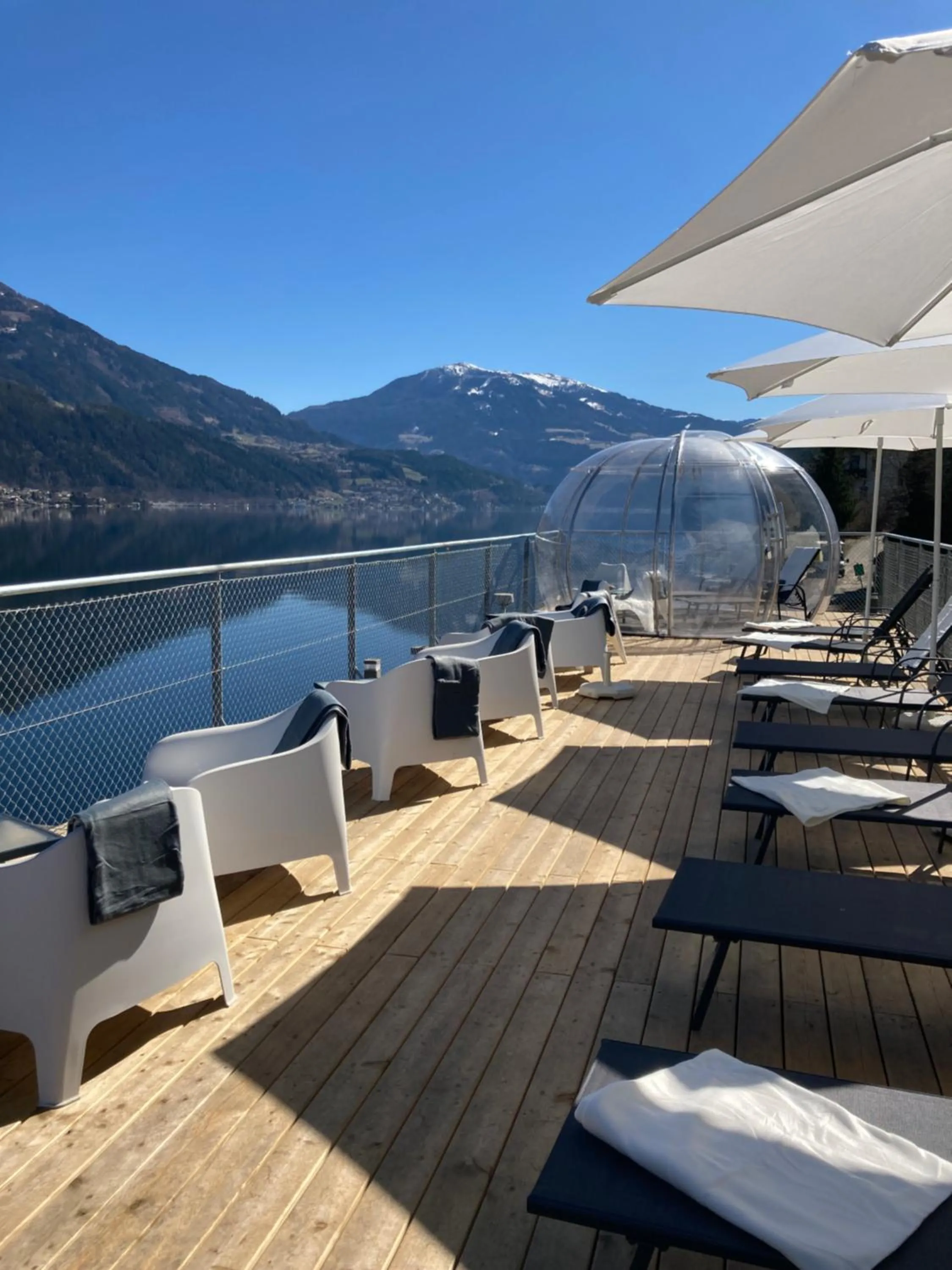 Balcony/Terrace in Kantor Village am Millstätter See - Boutique-Chalets und Lodges